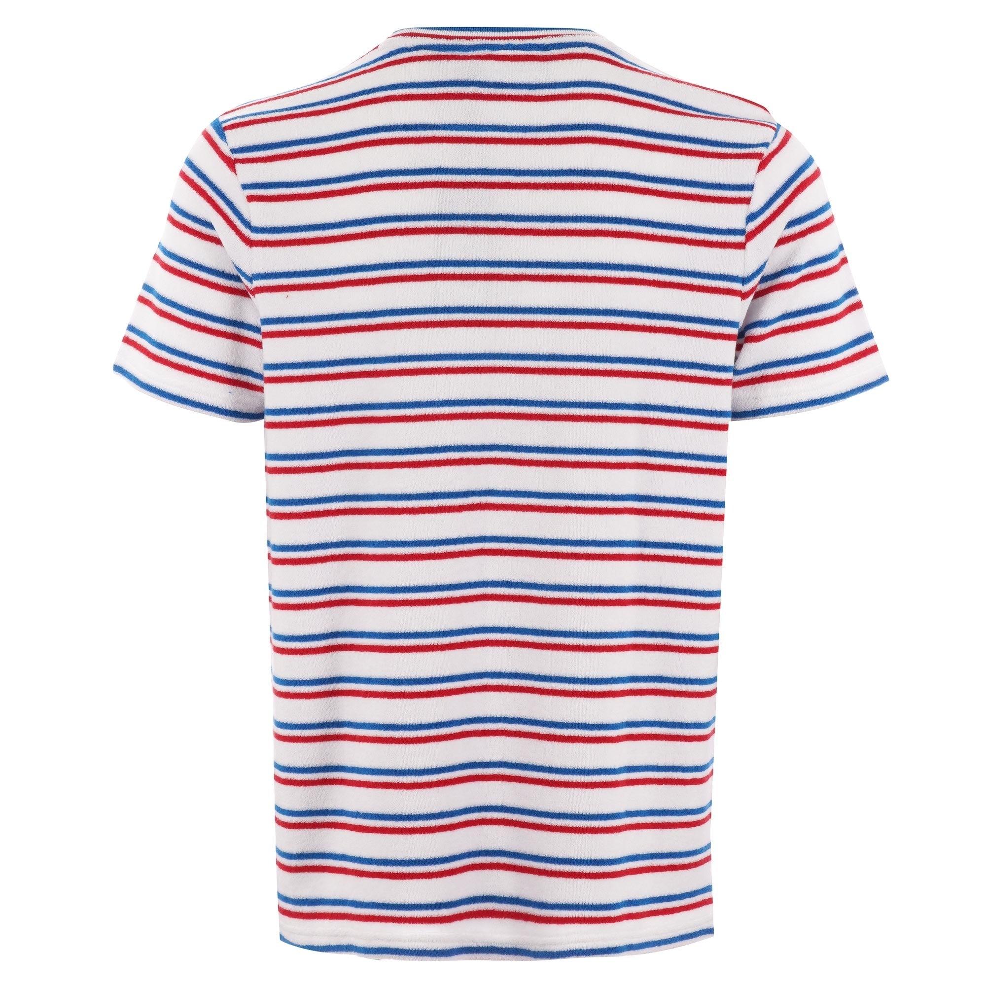 Fila Vintage Lucio Stripe Towelling T-Shirt - White, Blue & Red