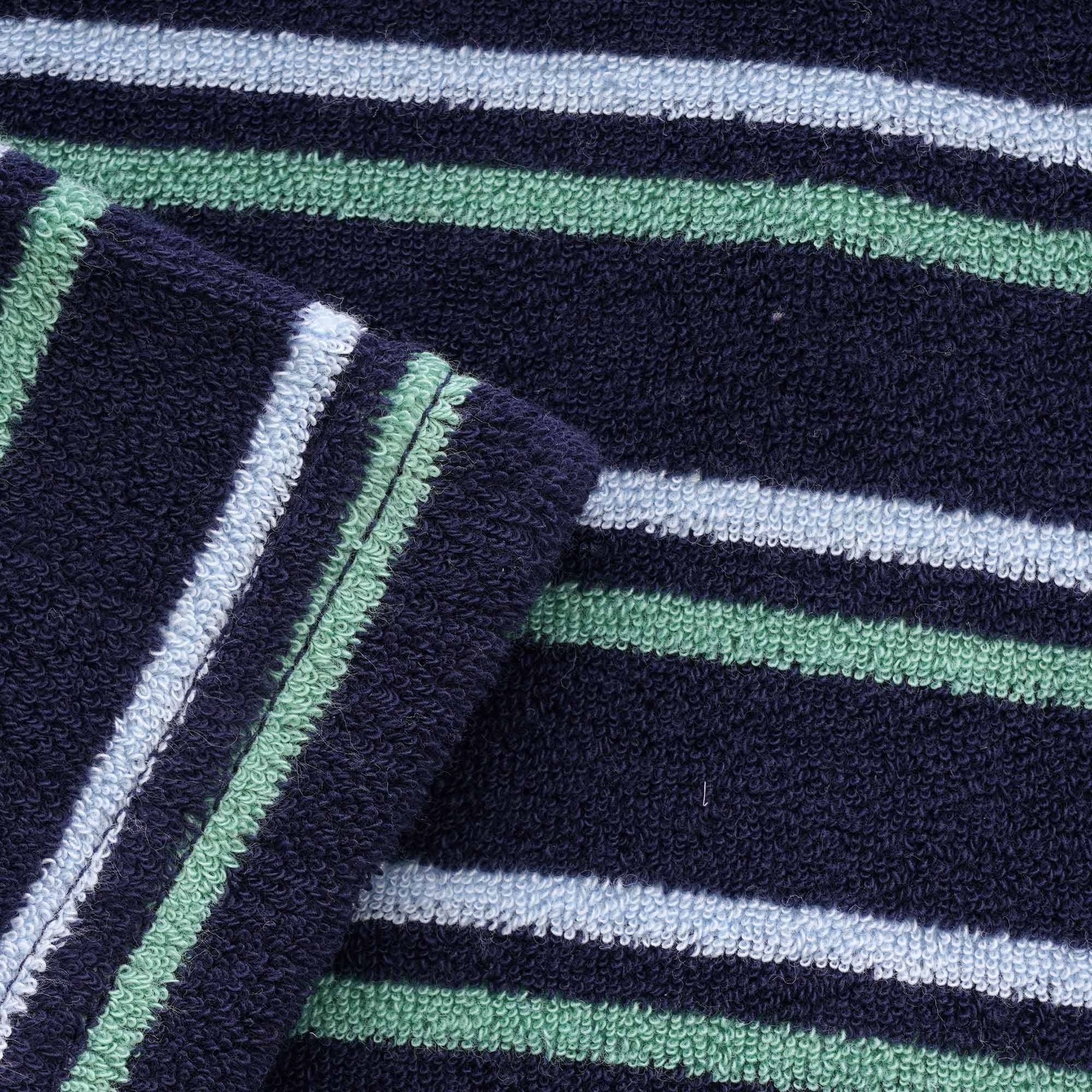Fila Vintage Lucio Stripe Towelling T-Shirt - Peacoat, Cashmere Blue & Green