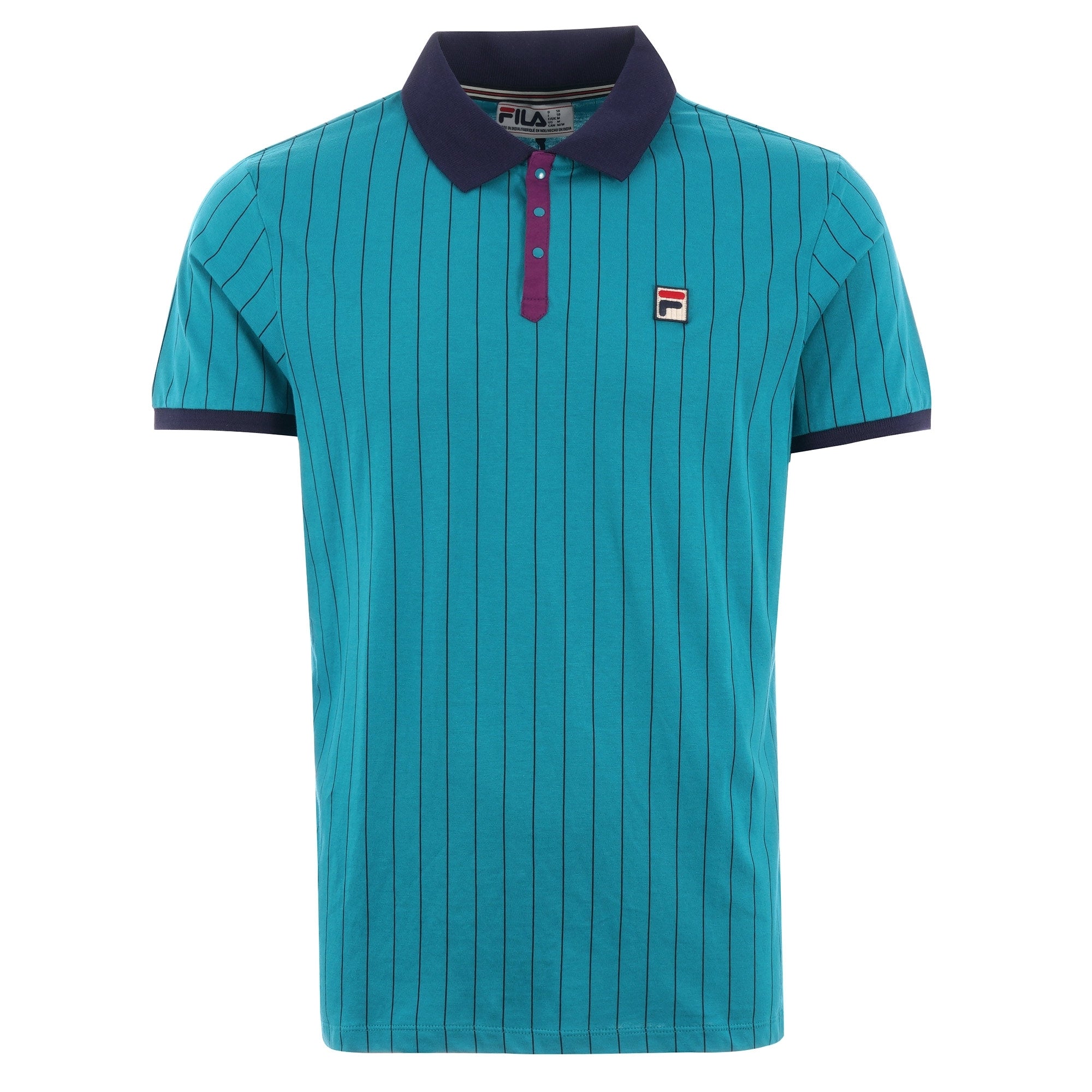 Fila Vintage BB1 Polo Shirt - Biscay Bay, Peacoat & Grape Juice