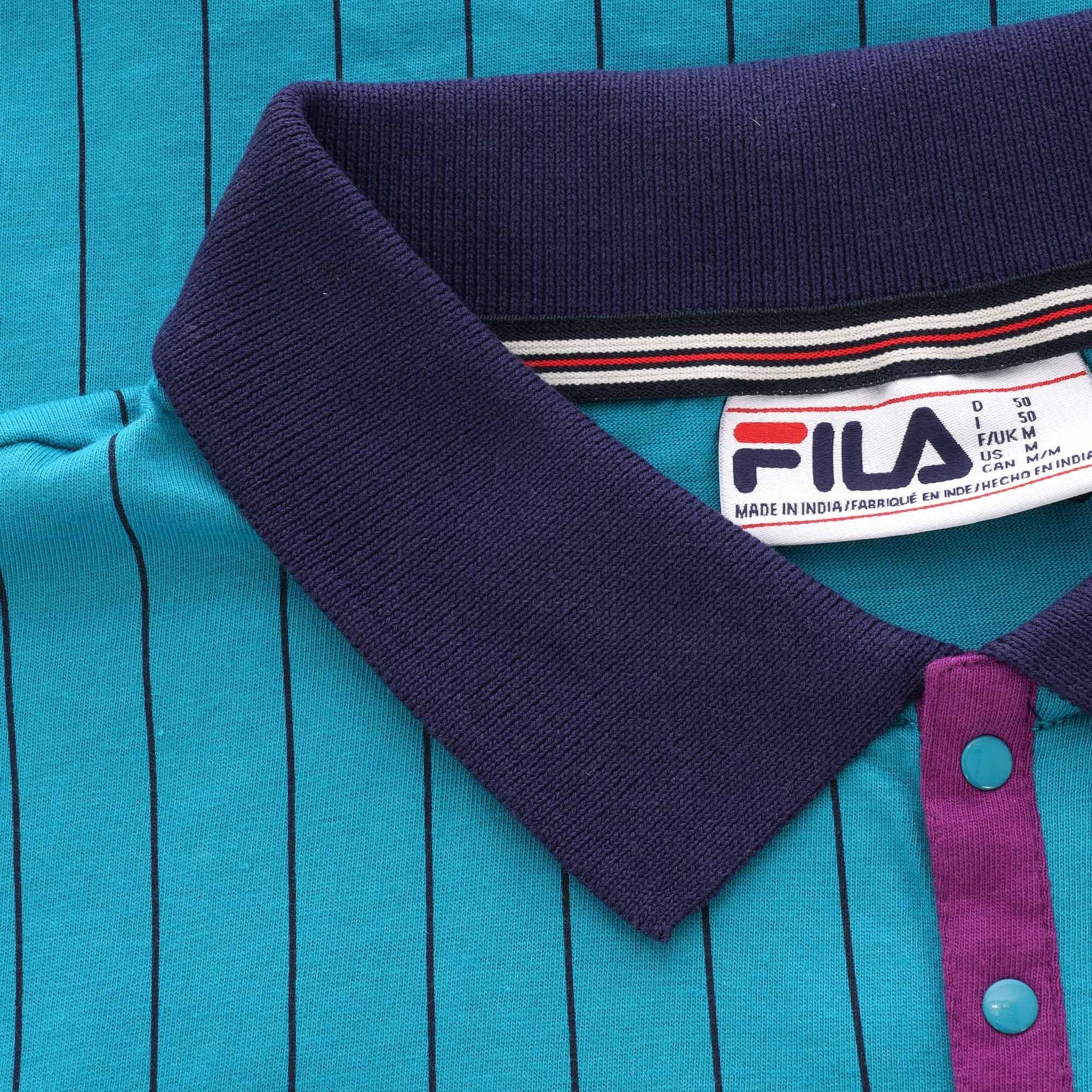 Fila Vintage BB1 Polo Shirt - Biscay Bay, Peacoat & Grape Juice