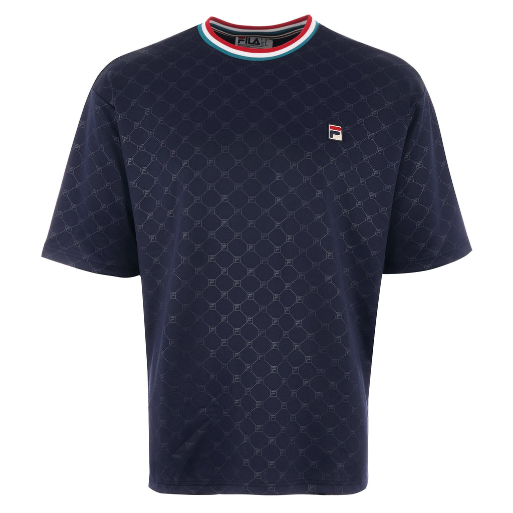 Fila Vintage Pluto Embossed T-Shirt - Peacoat