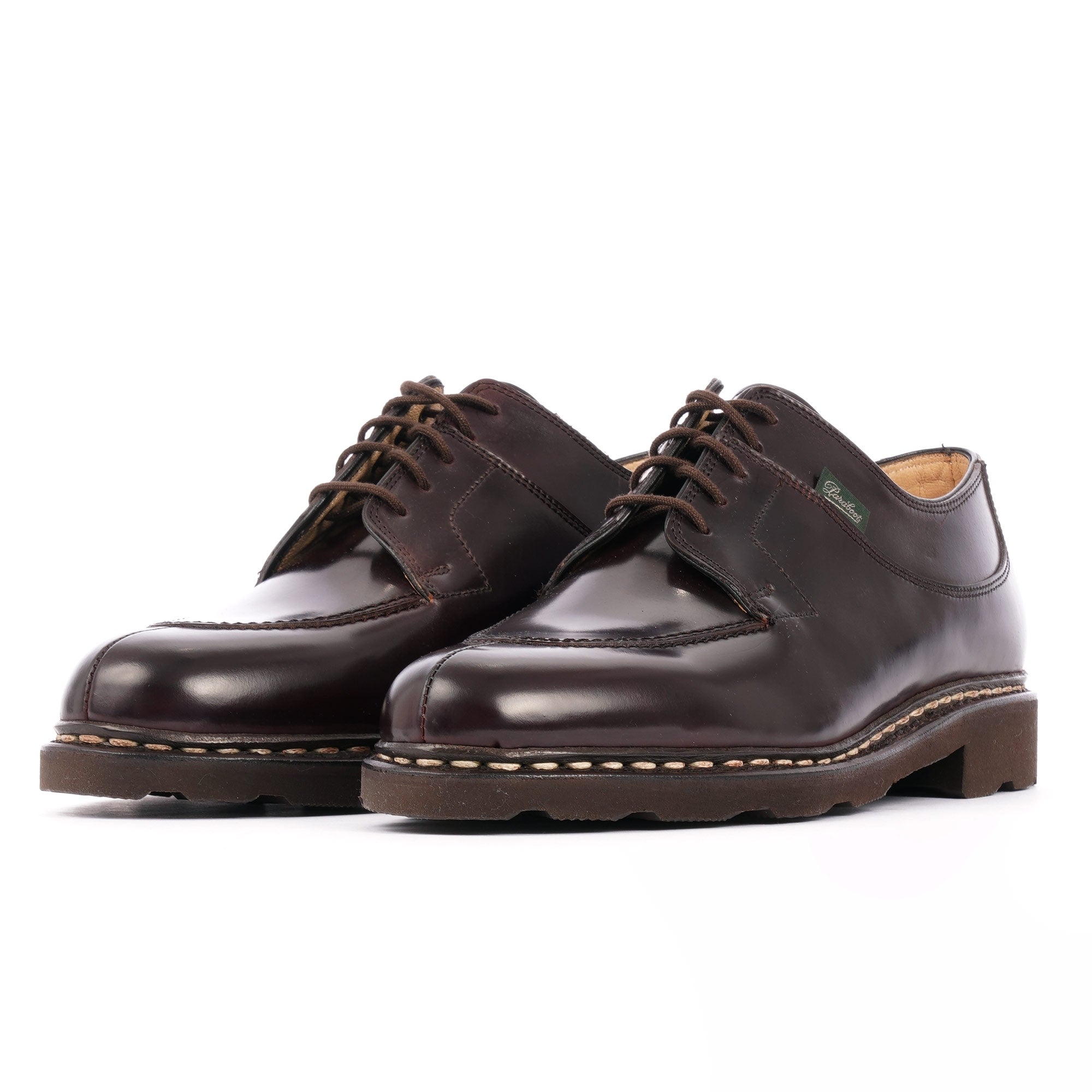 Paraboot Avignon Cordovan Leather Derby Shoes - Bordeaux – Stuarts