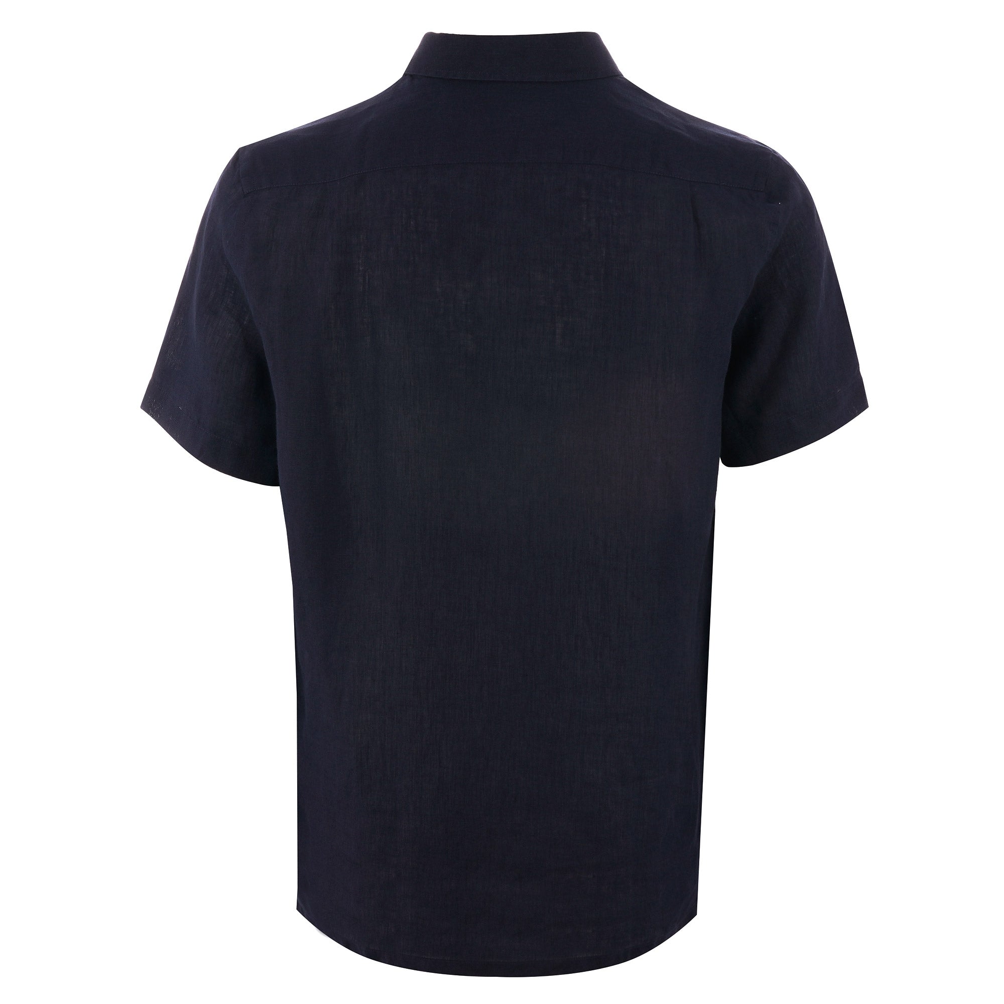 Lacoste Short Sleeve Linen Shirt - Navy