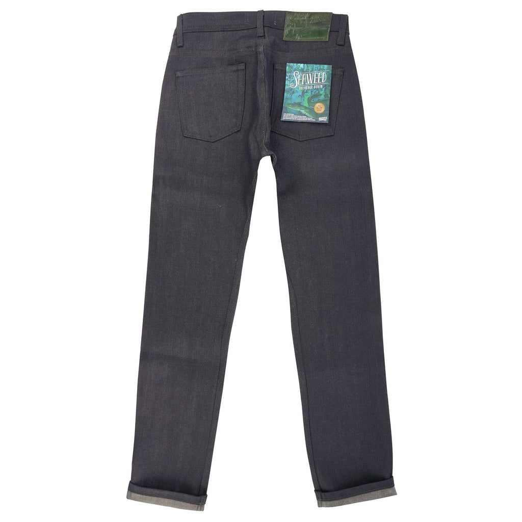 Naked and Famous Denim Weird Guy Seaweed Selvedge Denim - Deep Indigo