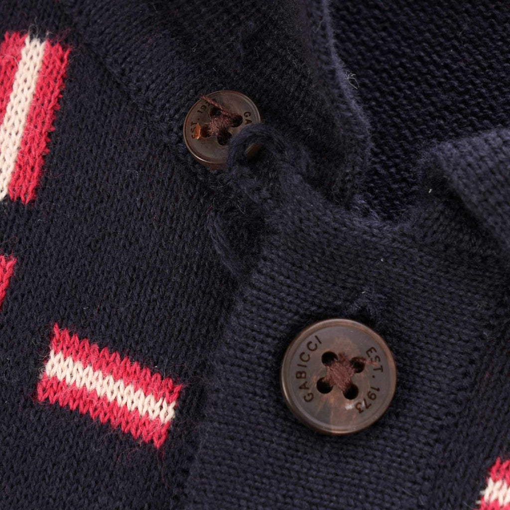 Gabicci Vintage Ruskin Knitted Polo Shirt - Navy