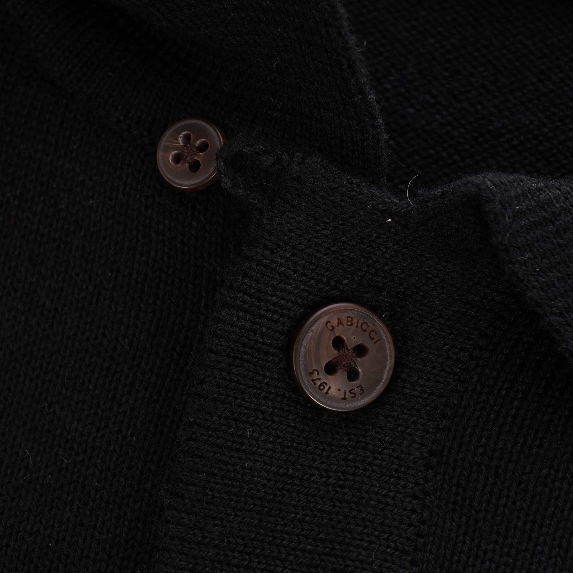 Gabicci Vintage Francesco Knitted Polo Shirt - Black