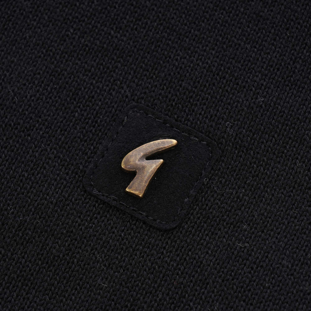 Gabicci Vintage Francesco Knitted Polo Shirt - Black
