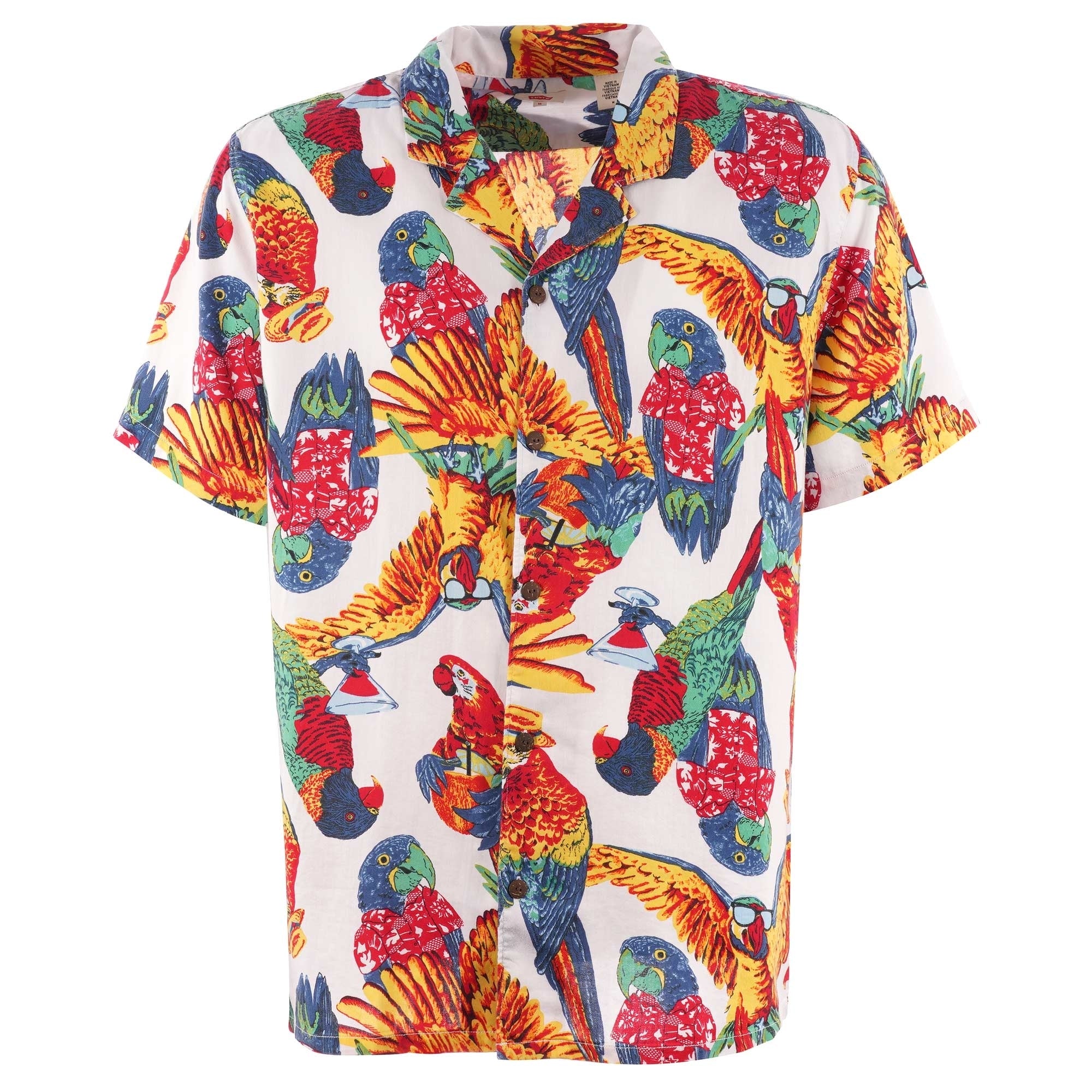 Levi's® Cubano Short Sleeve Shirt - Parrots Brilliant White