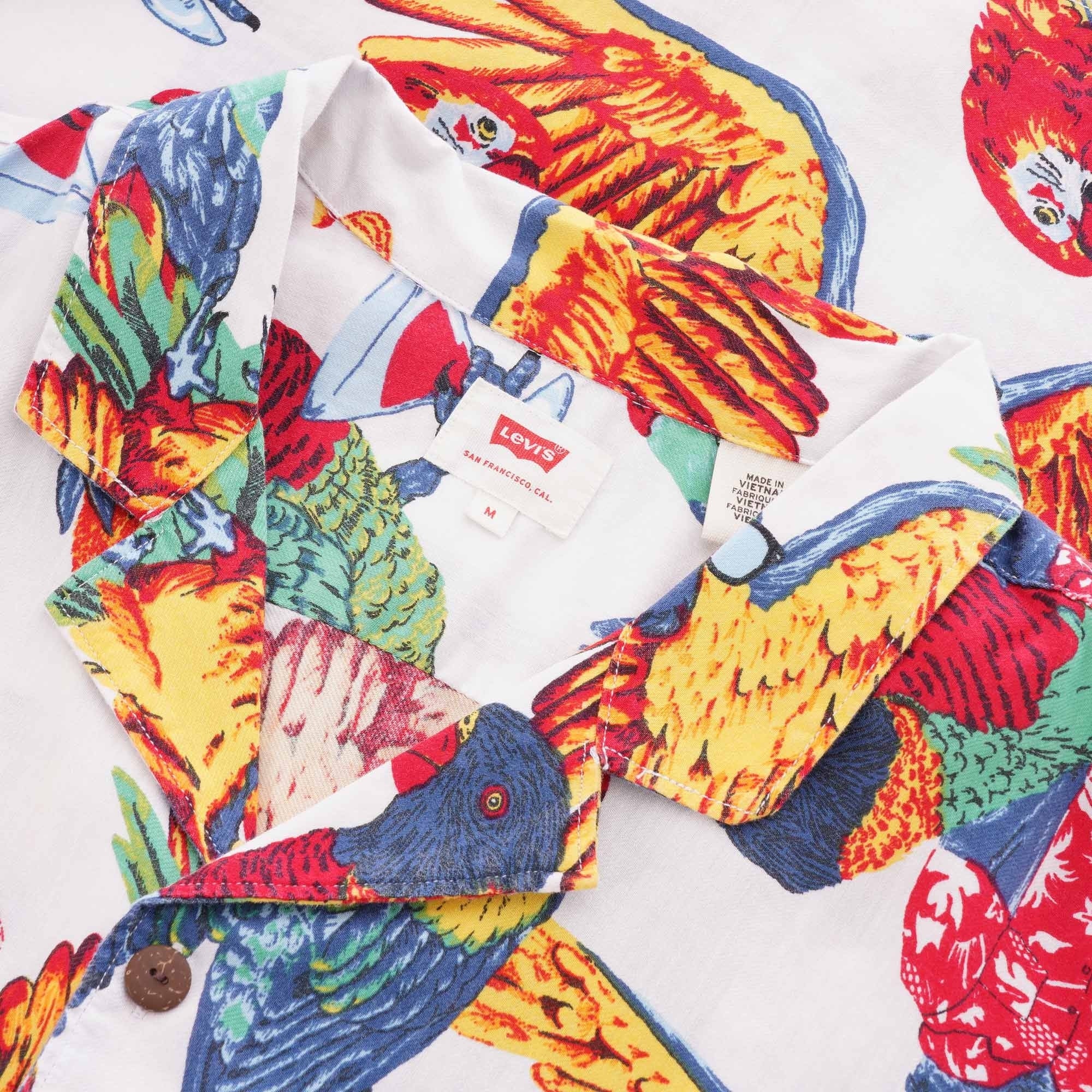 Levi's® Cubano Short Sleeve Shirt - Parrots Brilliant White