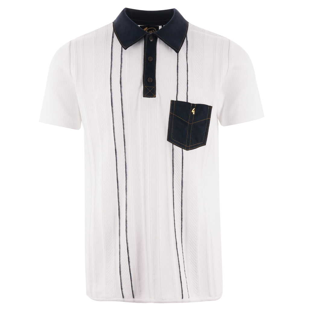 Gabicci Vintage Limited Edition Hawk Polo Shirt - White