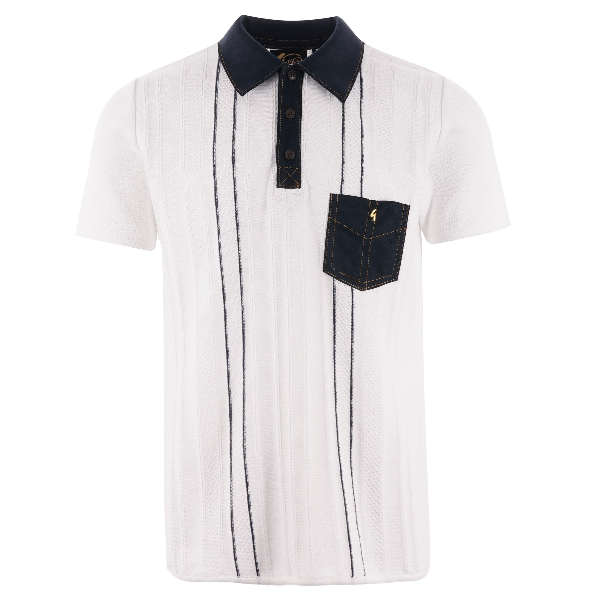 Gabicci Vintage Limited Edition Hawk Polo Shirt - White