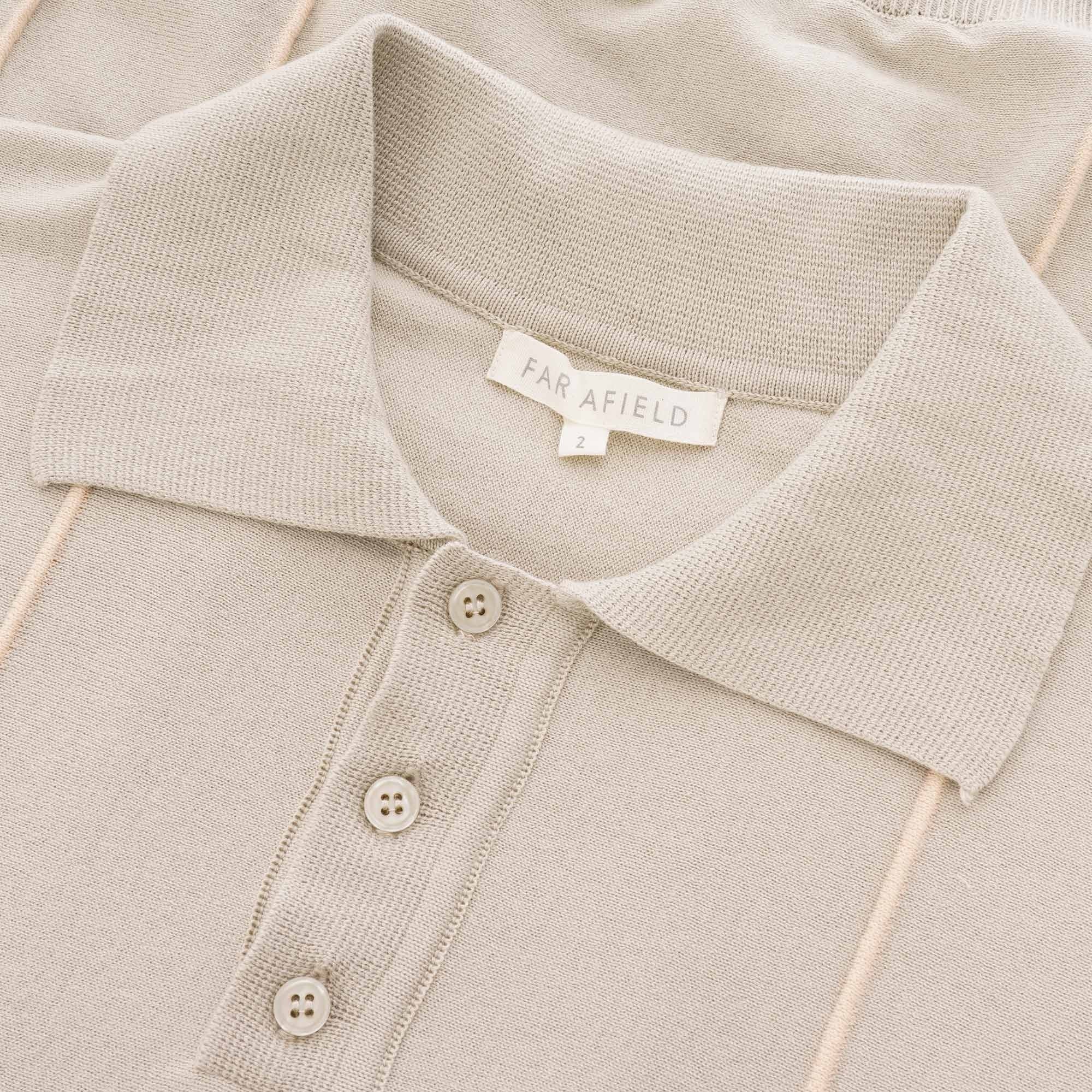 Far Afield Alfaro Polo Shirt - Agate Grey & Biscotti