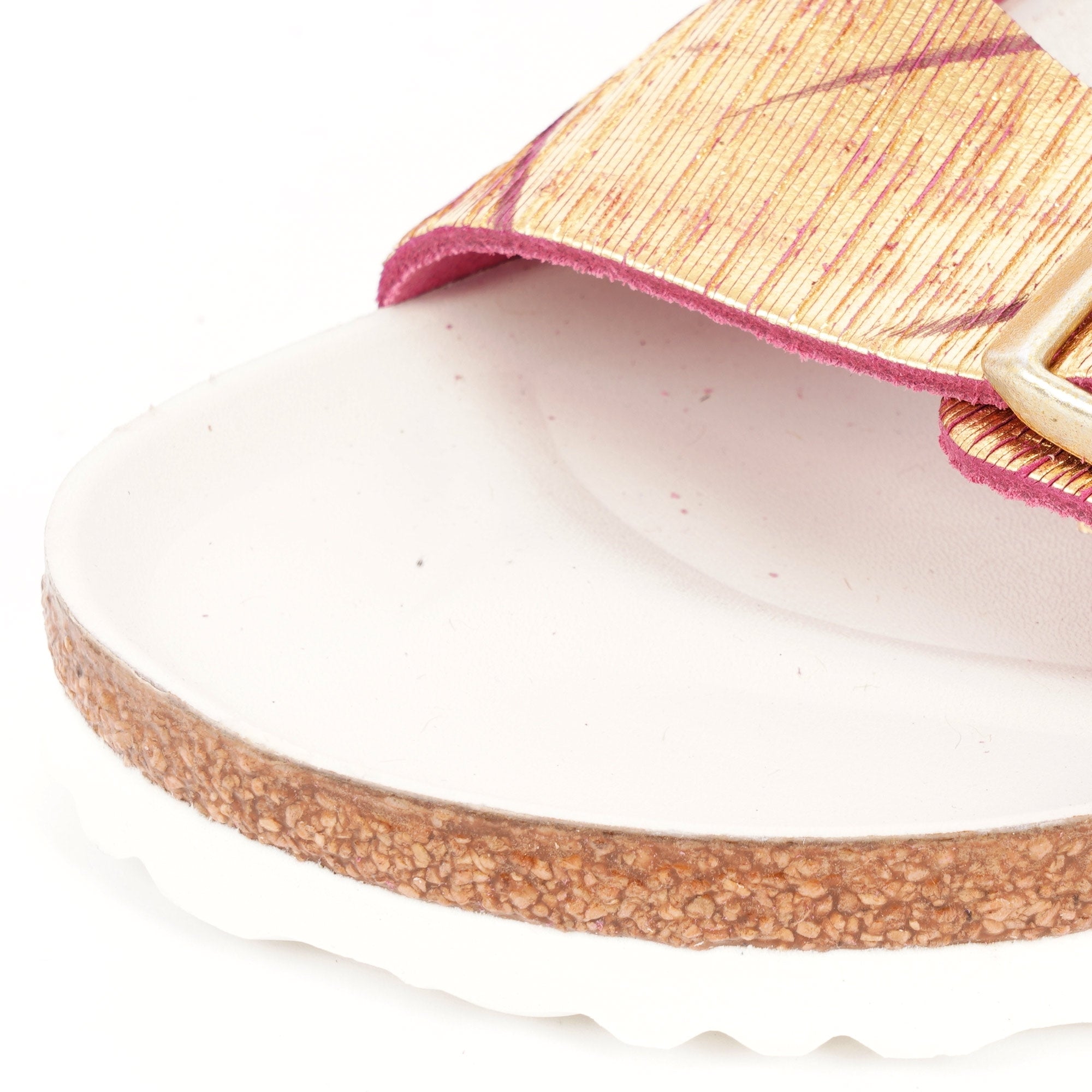 Birkenstock Womens Arizona Rivet Logo Sandals - Metallic Cuts Magenta