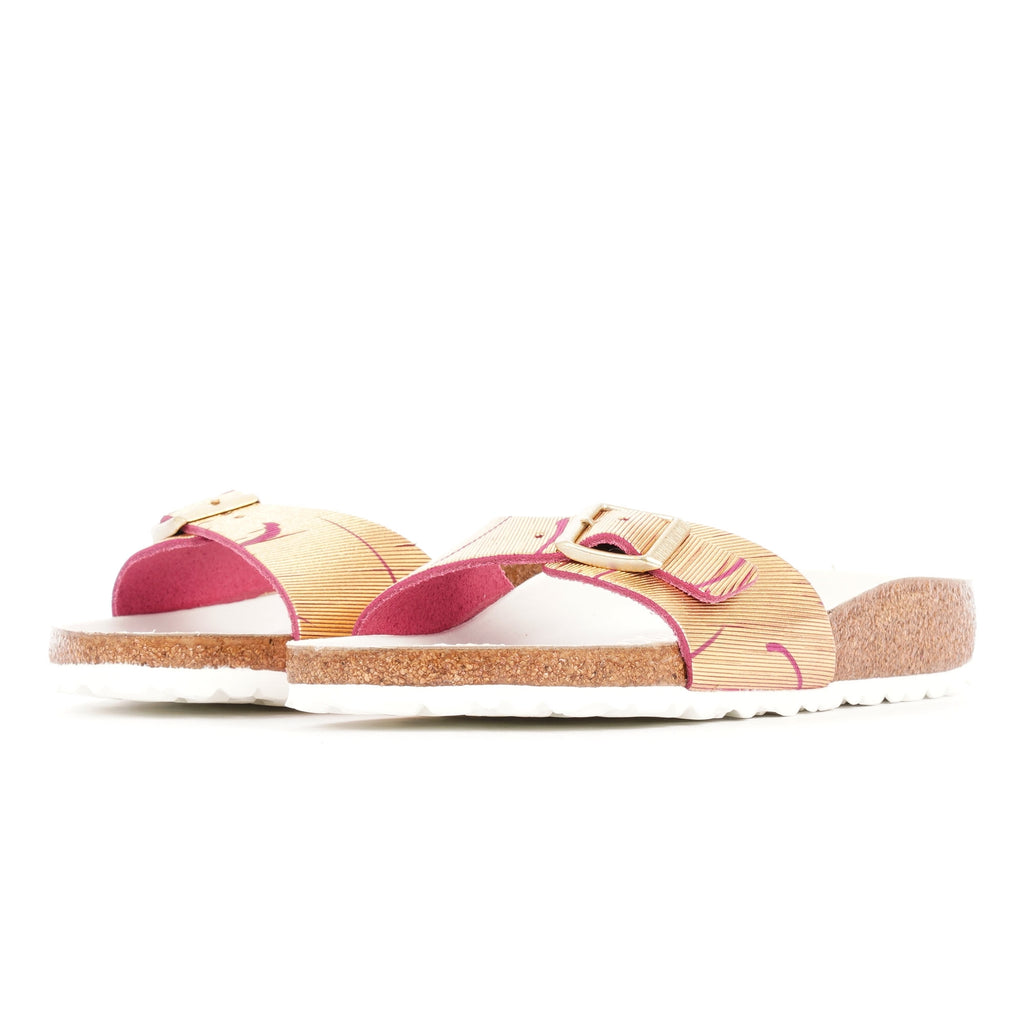 Birkenstock Womens Madrid Rivet Logo Sandals - Metallic Cuts Magenta