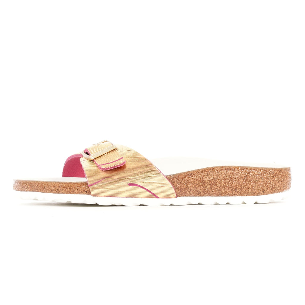 Birkenstock Womens Madrid Rivet Logo Sandals - Metallic Cuts Magenta