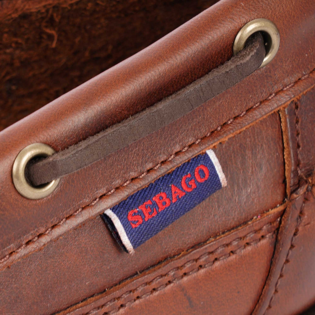 Schooner Waxed Leather Boat Shoes - Brown