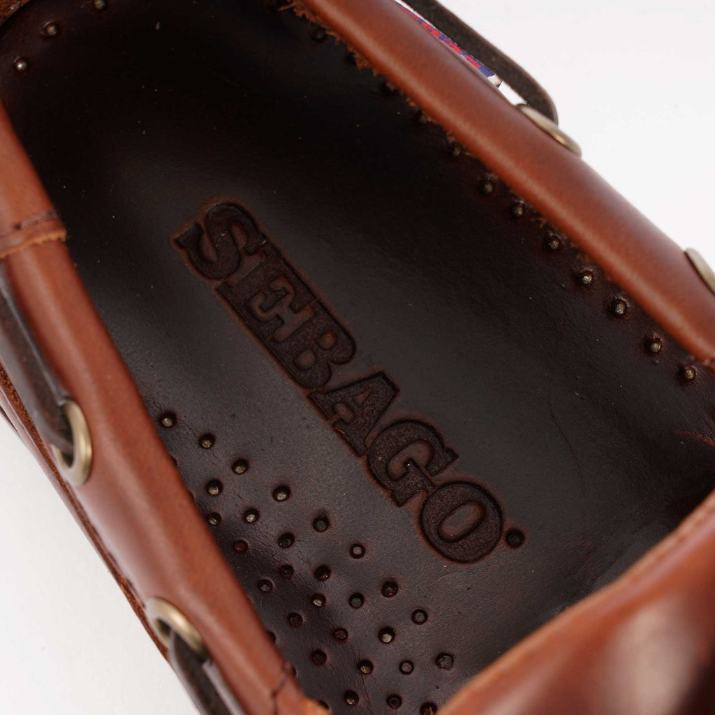 Schooner Waxed Leather Boat Shoes - Brown