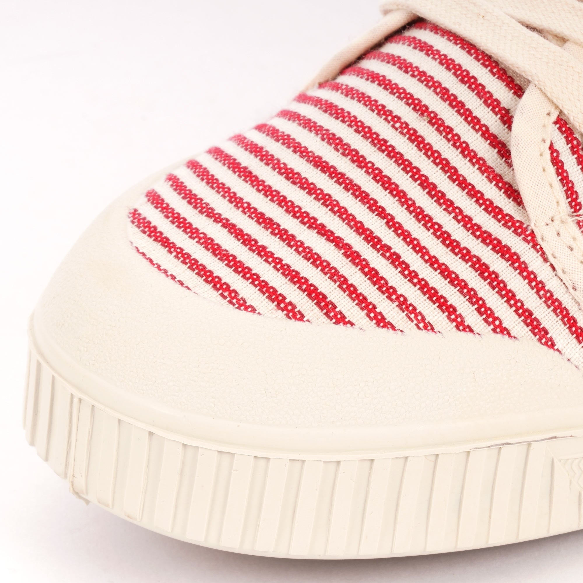 Spring Court Womens G2 Cotton Canvas Shoes - Red Stripes
