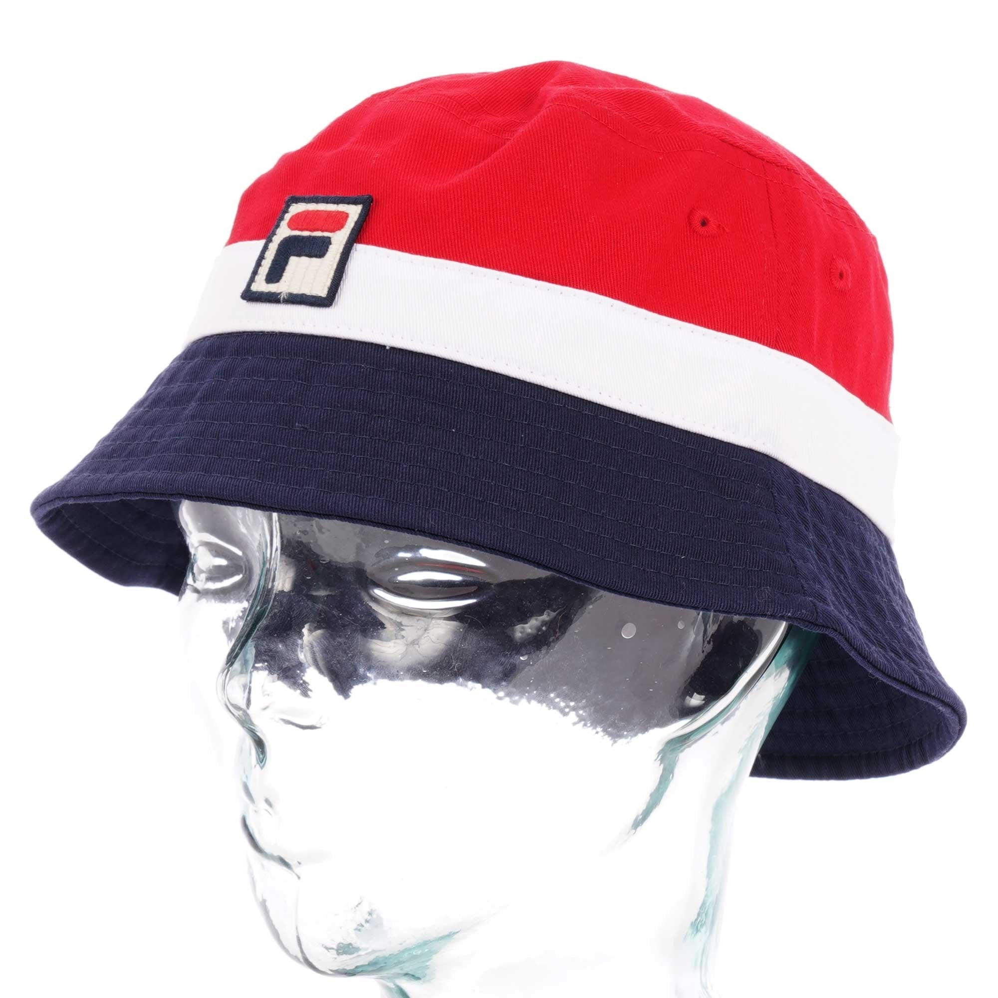 Fila Vintage Basil Bucket Hat - Chinese Red, Peacoat & White