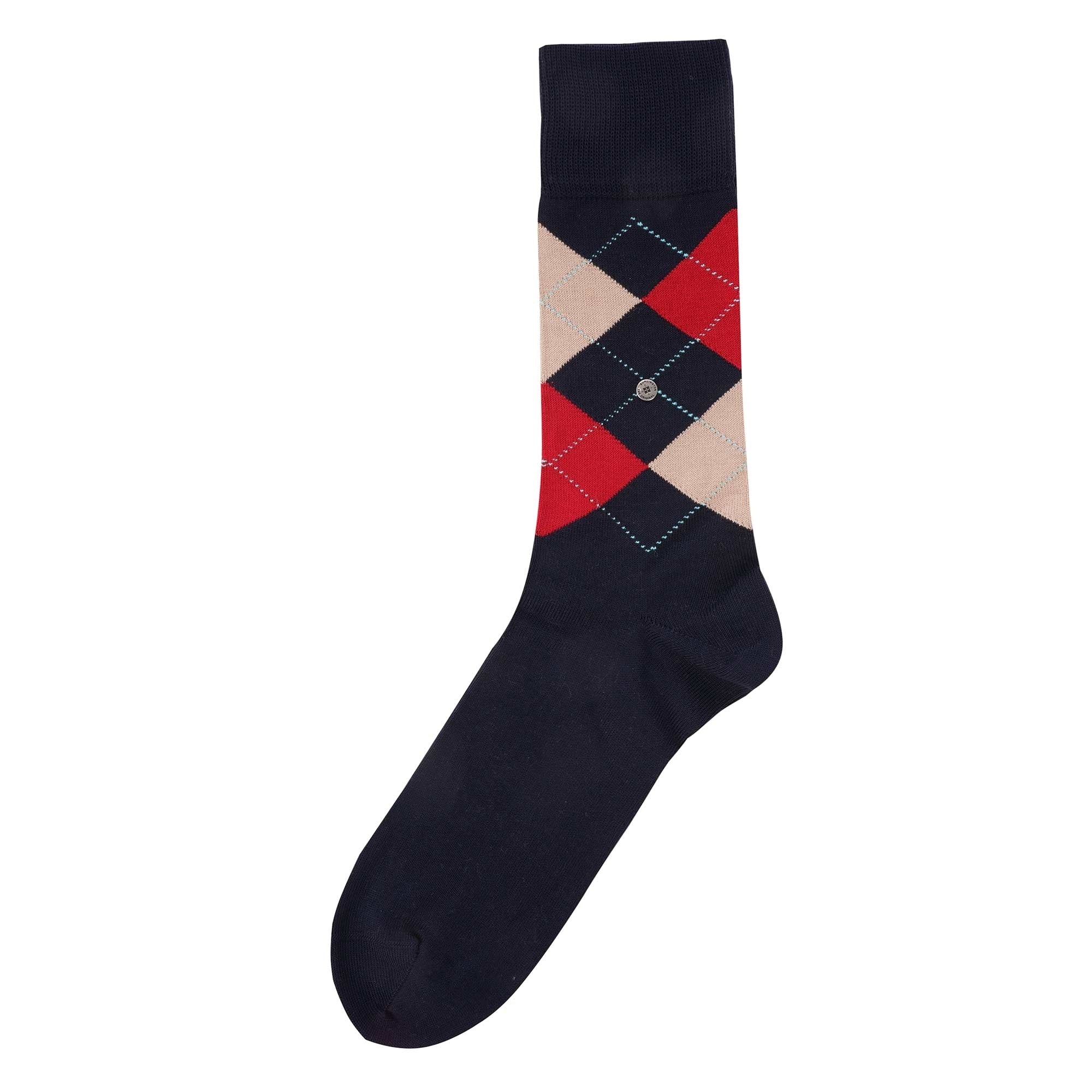 Burlington Socks Manchester Socks - Navy & Red