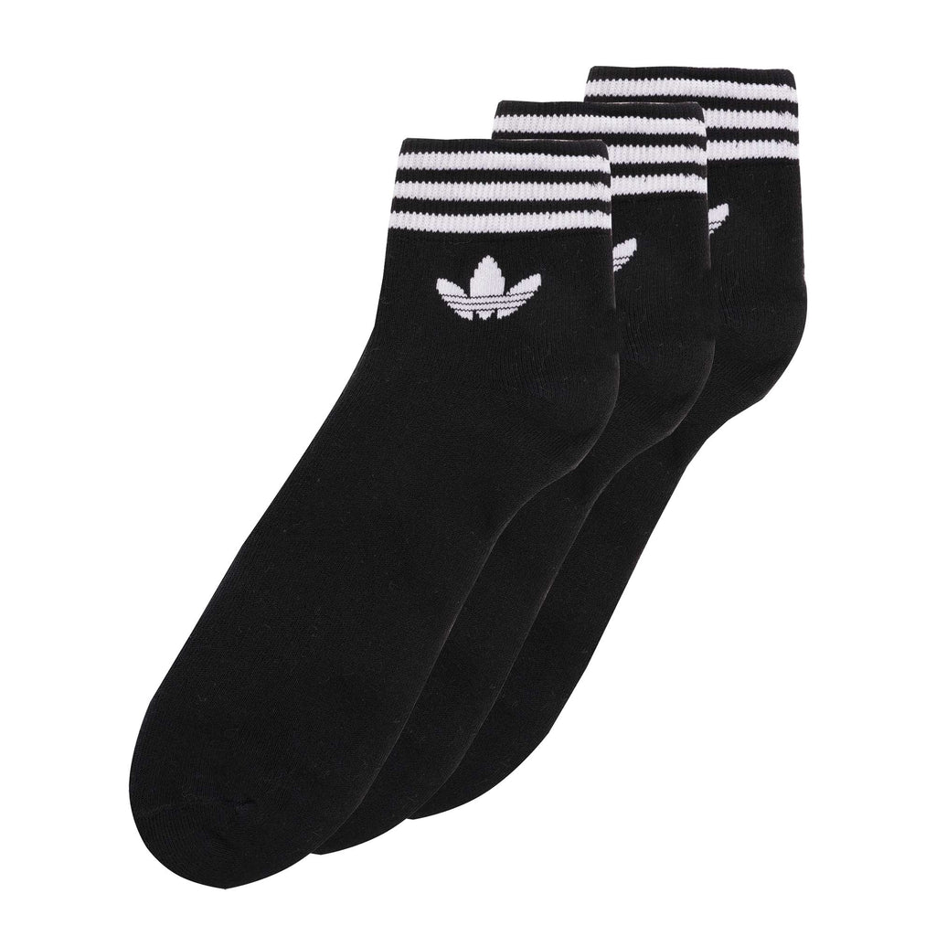 Black Trefoil Ankle Socks - 3PK
