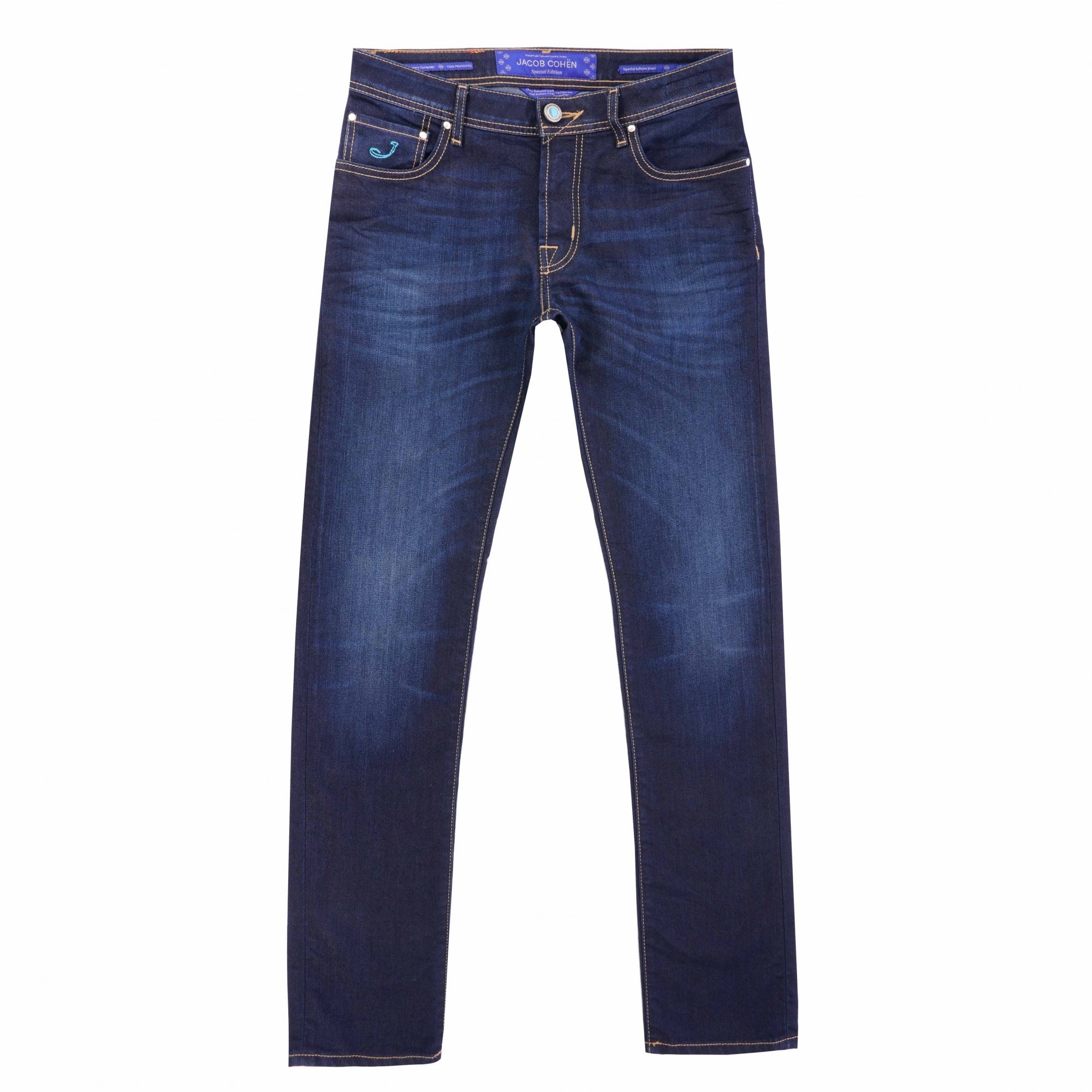 Jacob Cohen Special Edition J688 Turquoise Comfort Jeans - Indigo