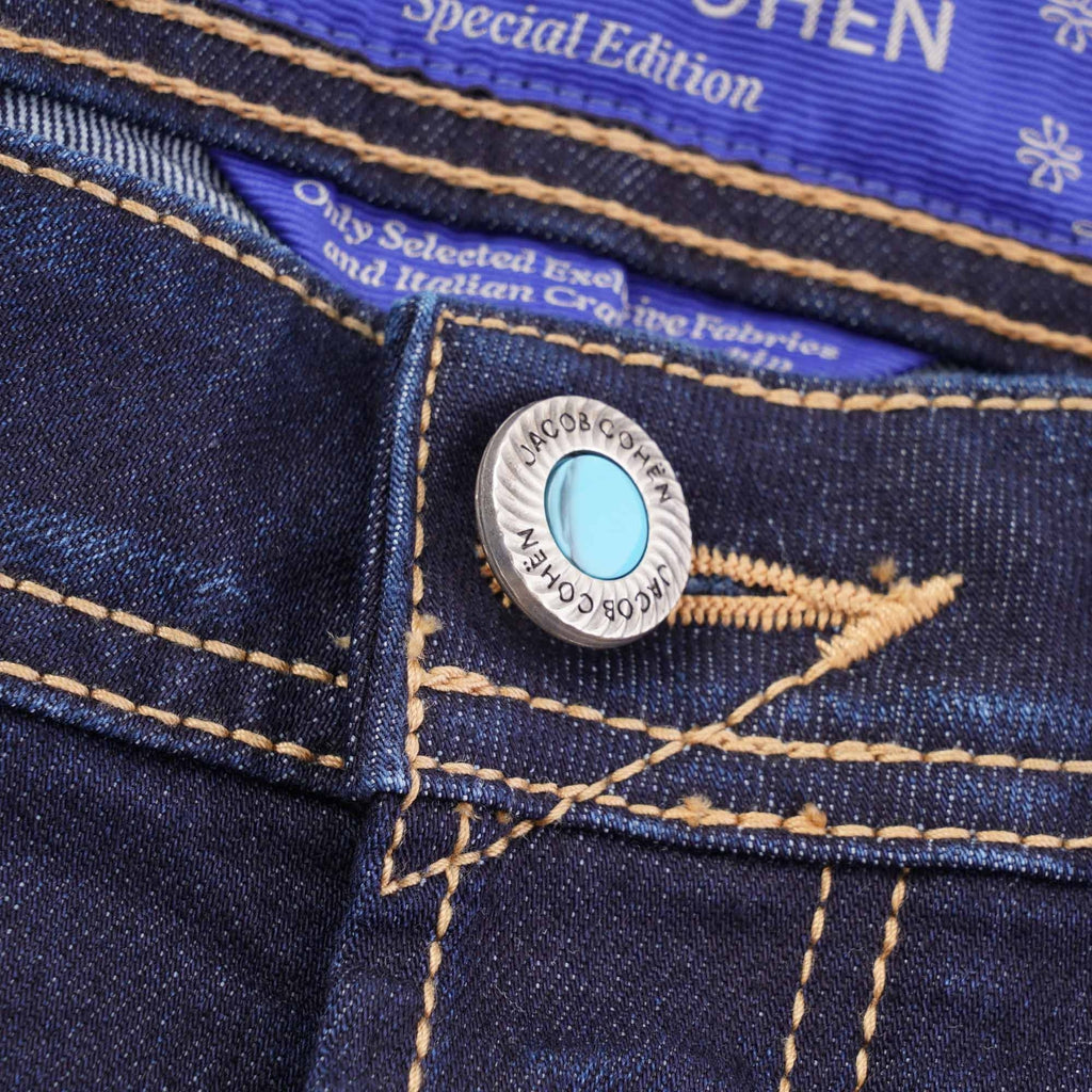 Jacob Cohen Special Edition J688 Turquoise Comfort Jeans - Indigo