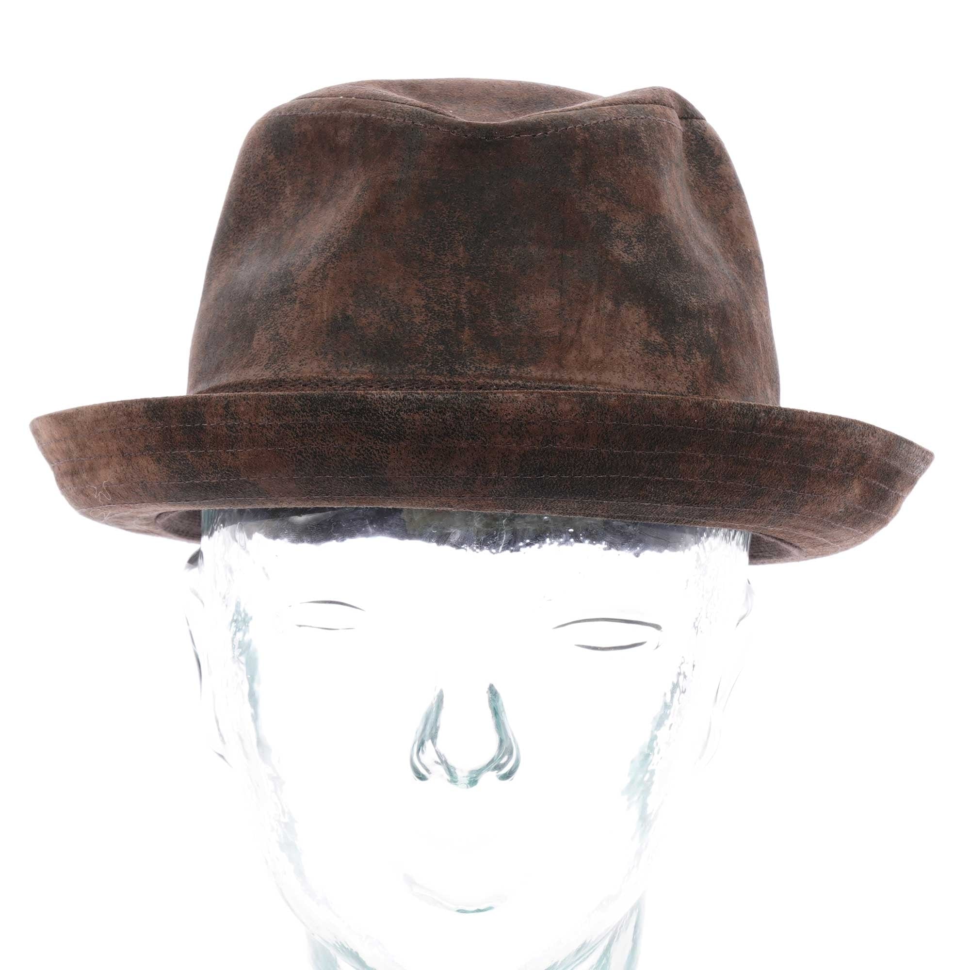 Stetson Hats Radcliff Leather Player Fedora Hat  - Brown