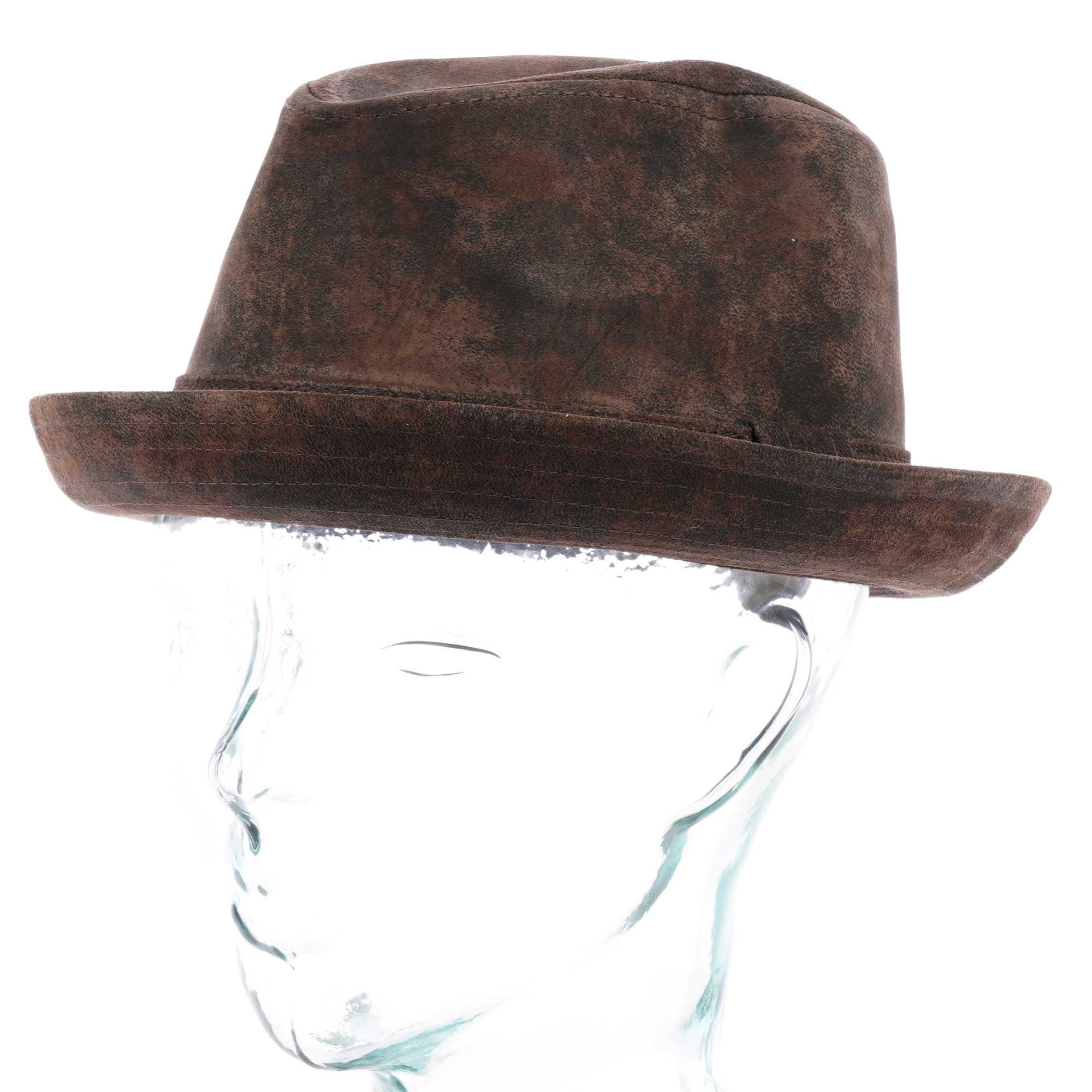 Stetson Hats Radcliff Leather Player Fedora Hat  - Brown