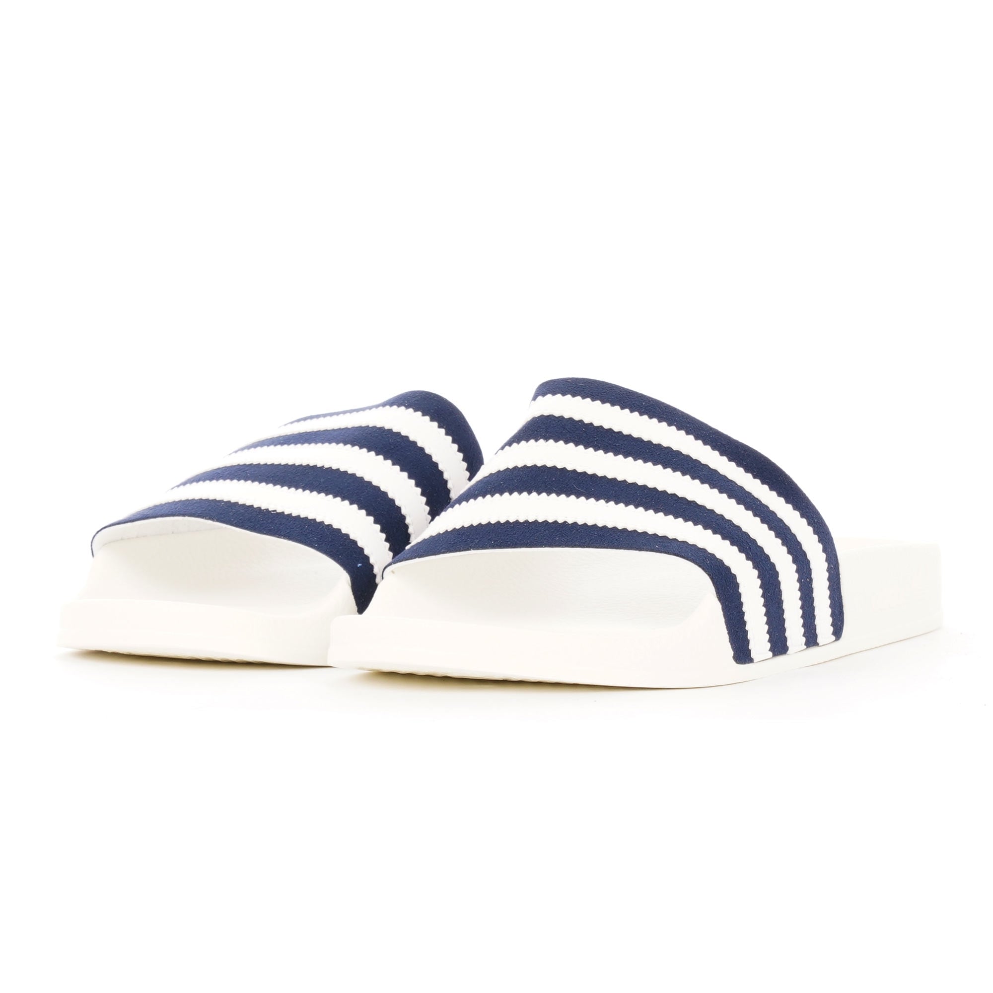 Adilette Slides - Collegiate Navy, FTW White & Off White