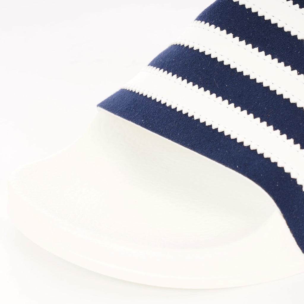 Adilette Slides - Collegiate Navy, FTW White & Off White