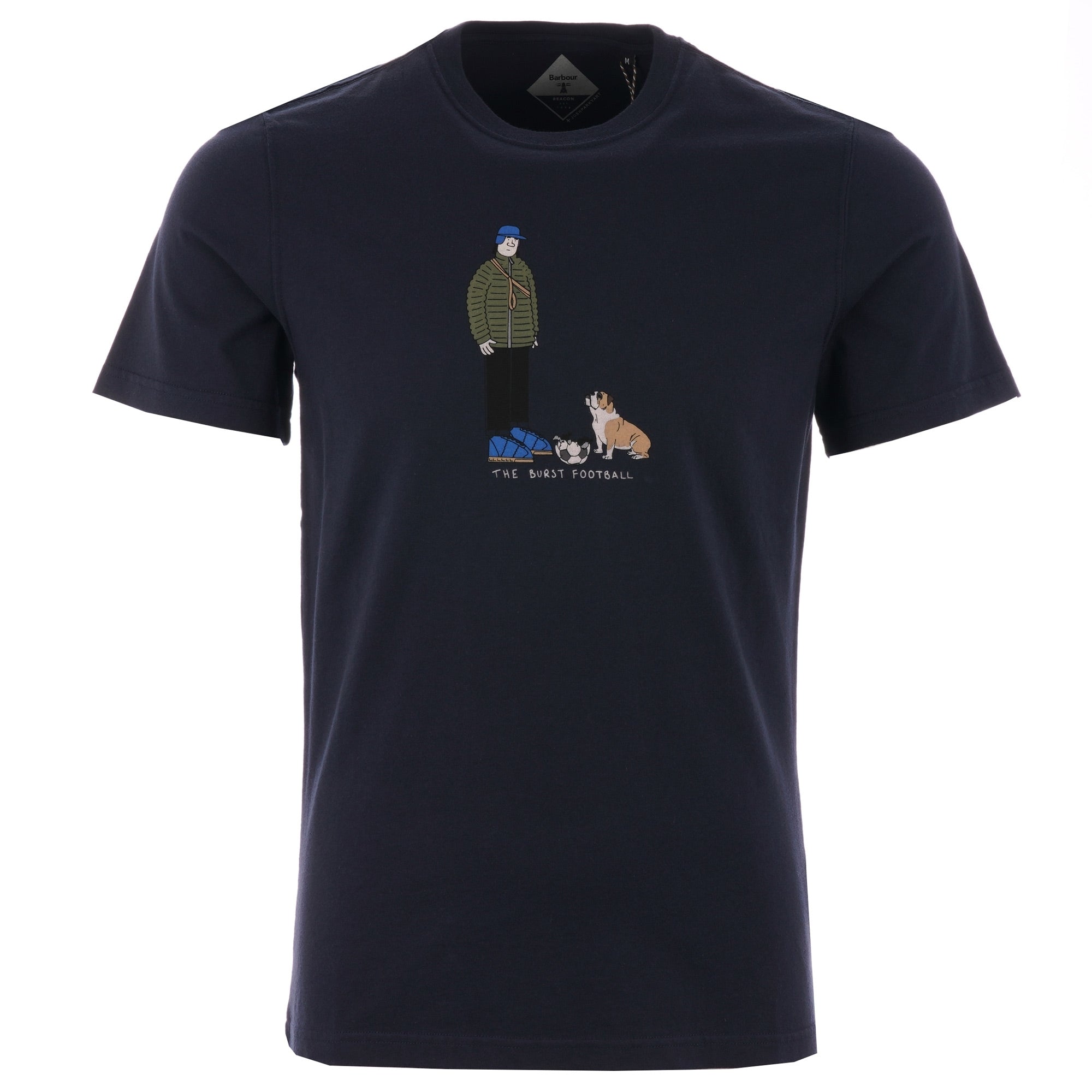 Barbour x Josh Parkin Burst Football T-Shirt - Navy