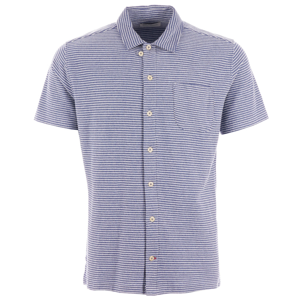 Oliver Spencer Hawaiian Jersey Shirt - Arman Blue