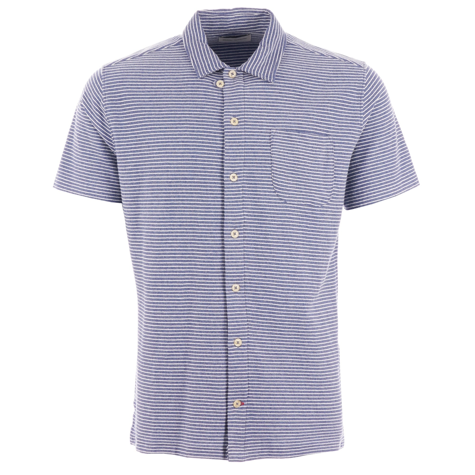 Oliver Spencer Hawaiian Jersey Shirt - Arman Blue