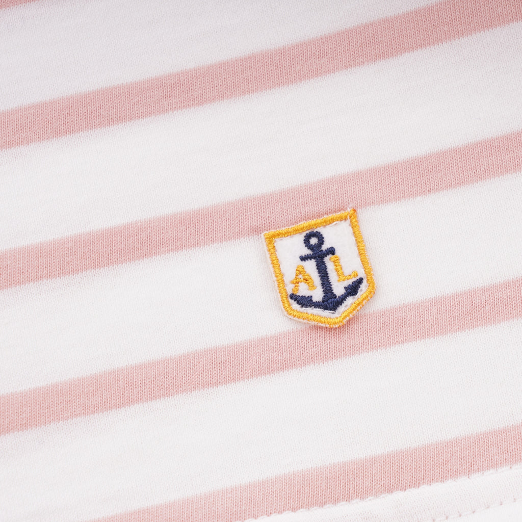 Armor Lux Breton Striped Mariniere T-Shirt - White & Lotus
