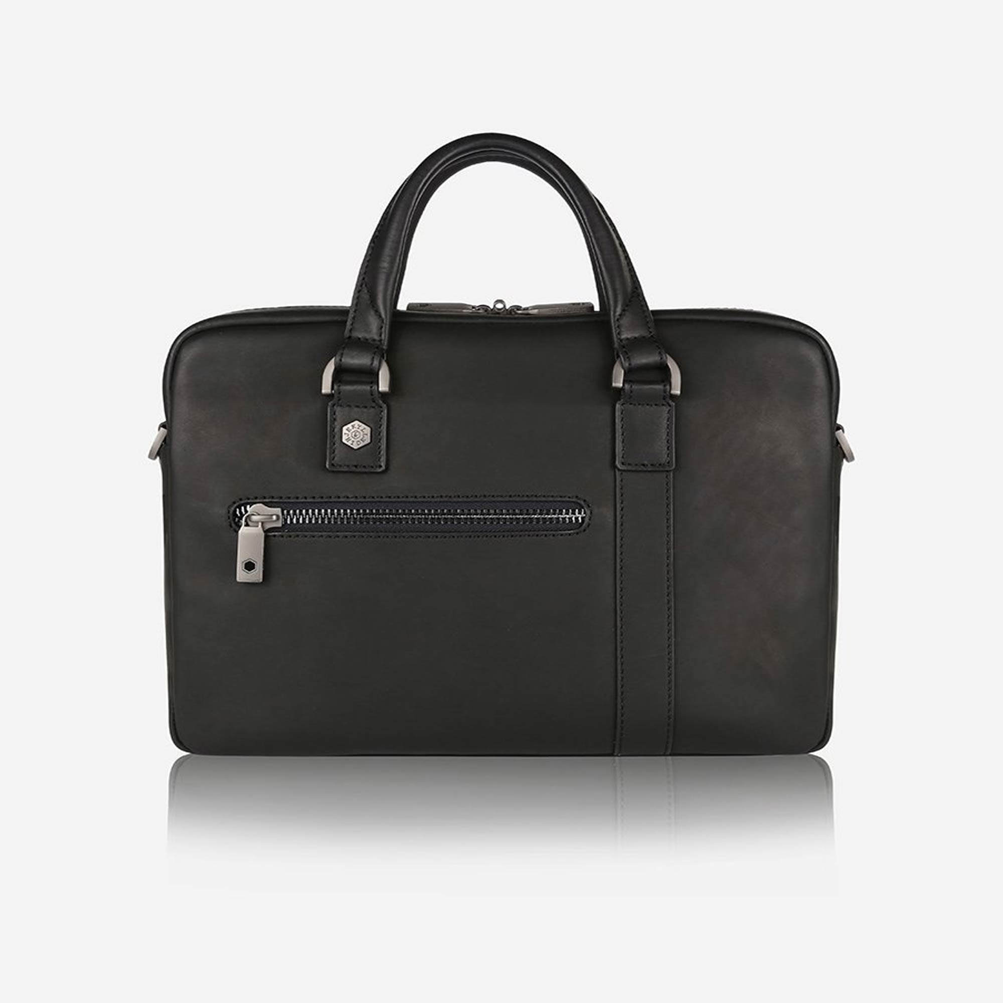 Jekyll & Hide Soho Black 13" Slim RFID Laptop Briefcase