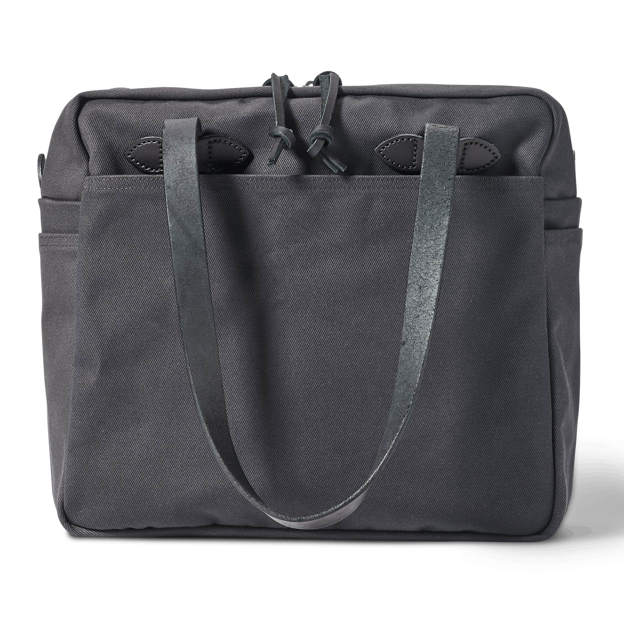 Rugged Twill Tote Bag With Zipper - Cinder
