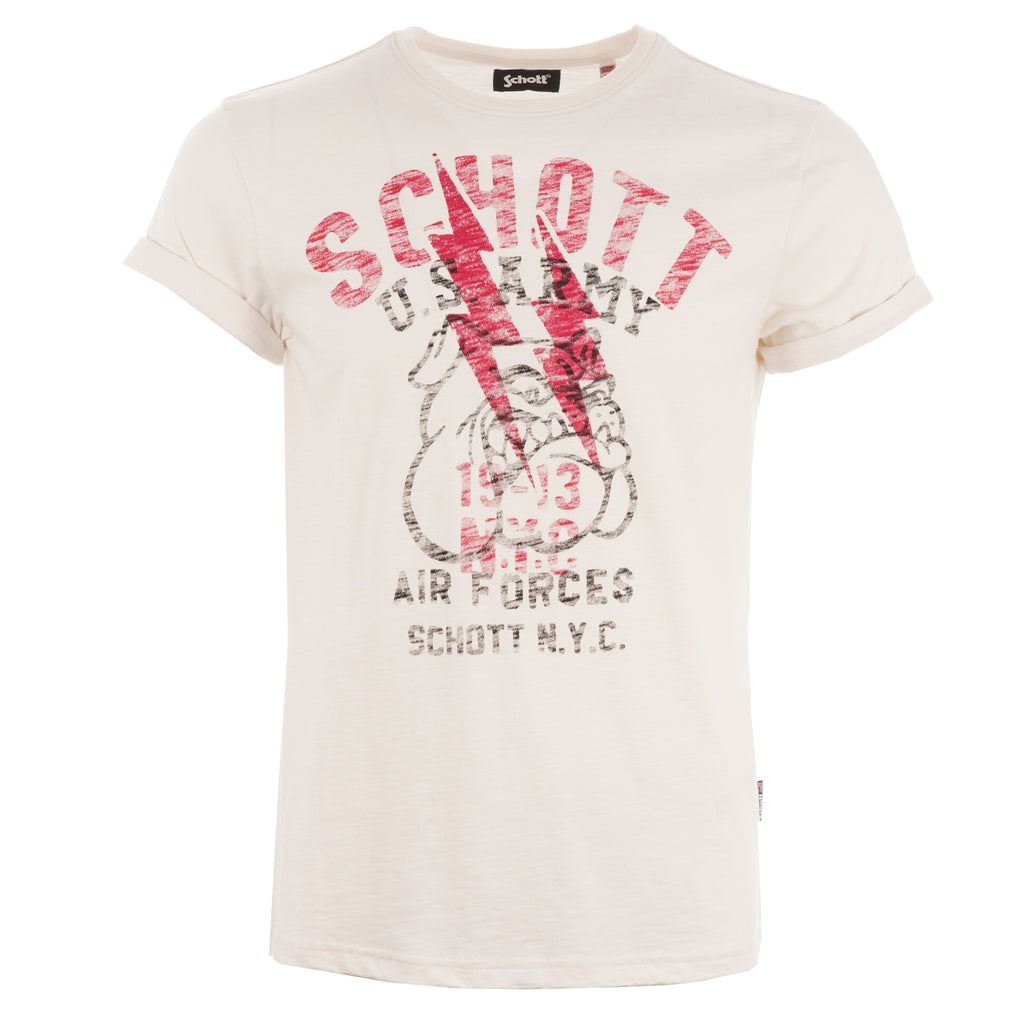 Schott NYC Original Drawing T-Shirt - White