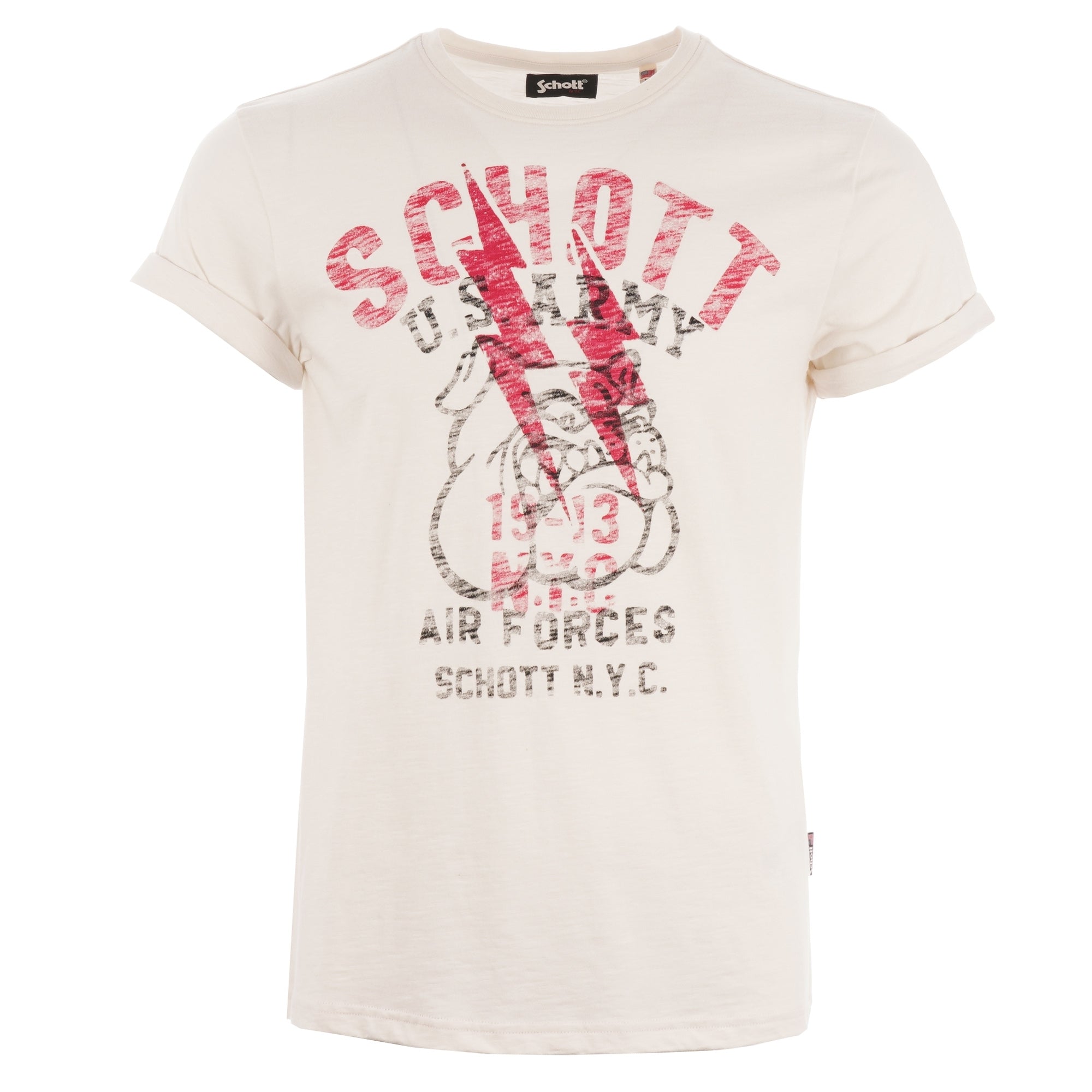 Schott NYC Original Drawing T-Shirt - White