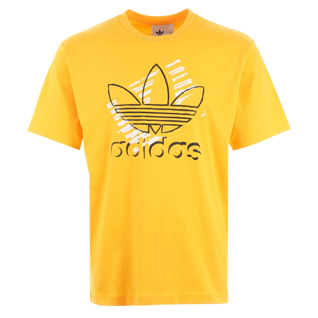 Adidas Originals Trefoil Art T-Shirt - Yellow