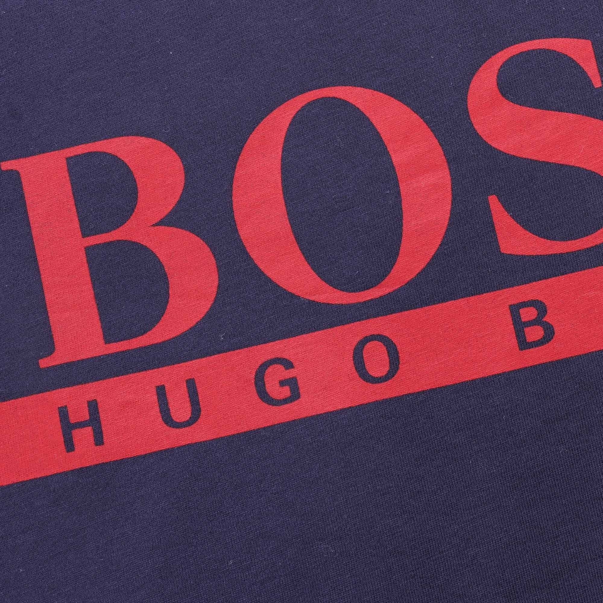 Boss Contrast Logo Tank Top - Navy
