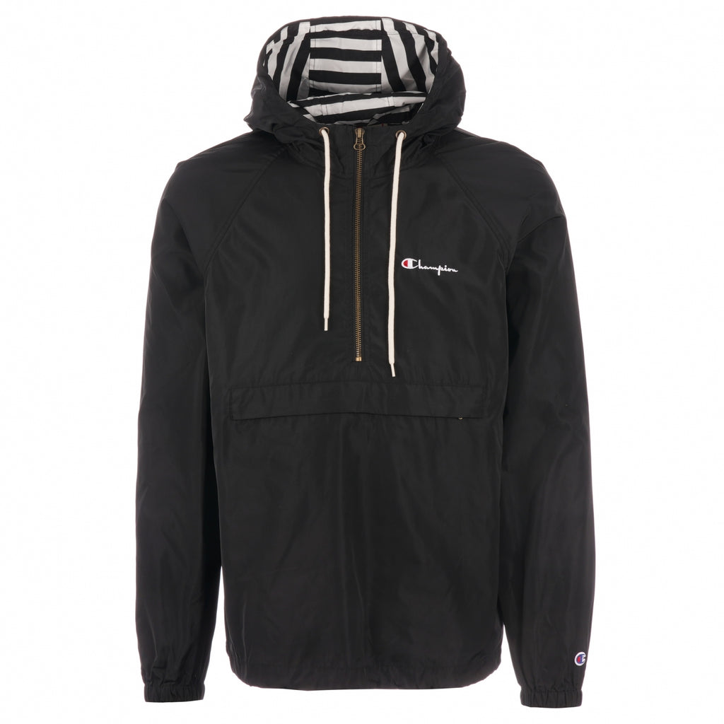 Champion Half Zip Hooded Jacket - Black