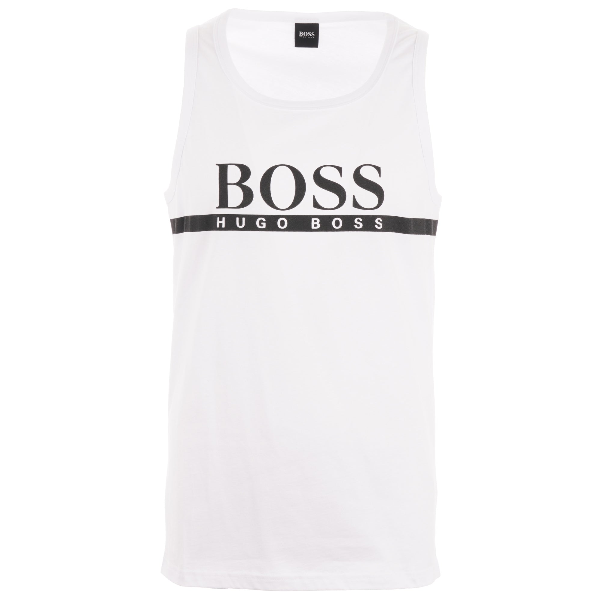 Boss Contrast Logo Tank Top - White