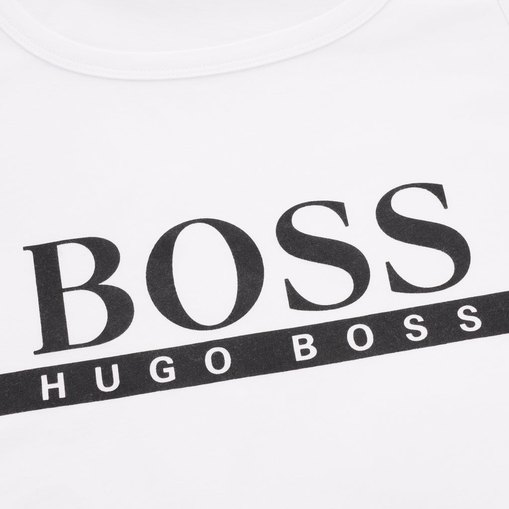 Boss Contrast Logo Tank Top - White