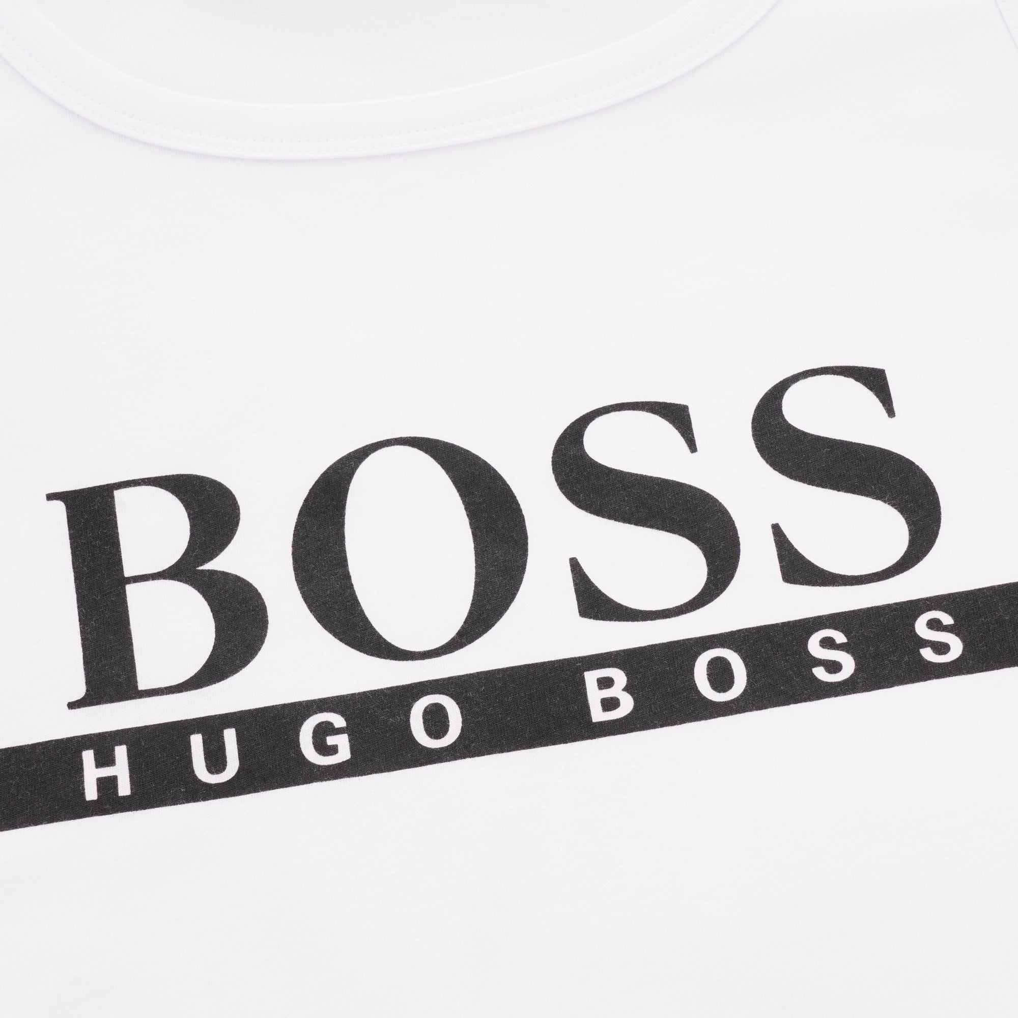 Boss Contrast Logo Tank Top - White