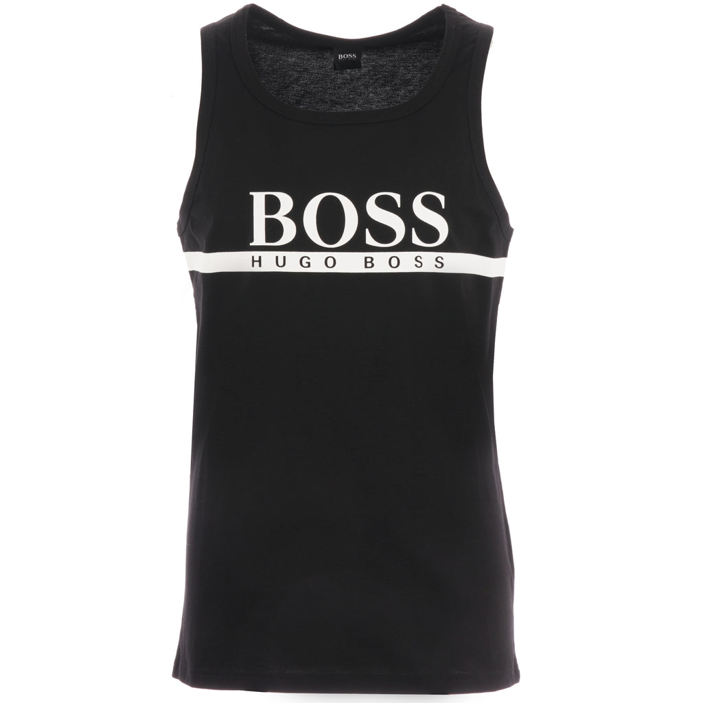 Boss Contrast Logo Tank Top - Black
