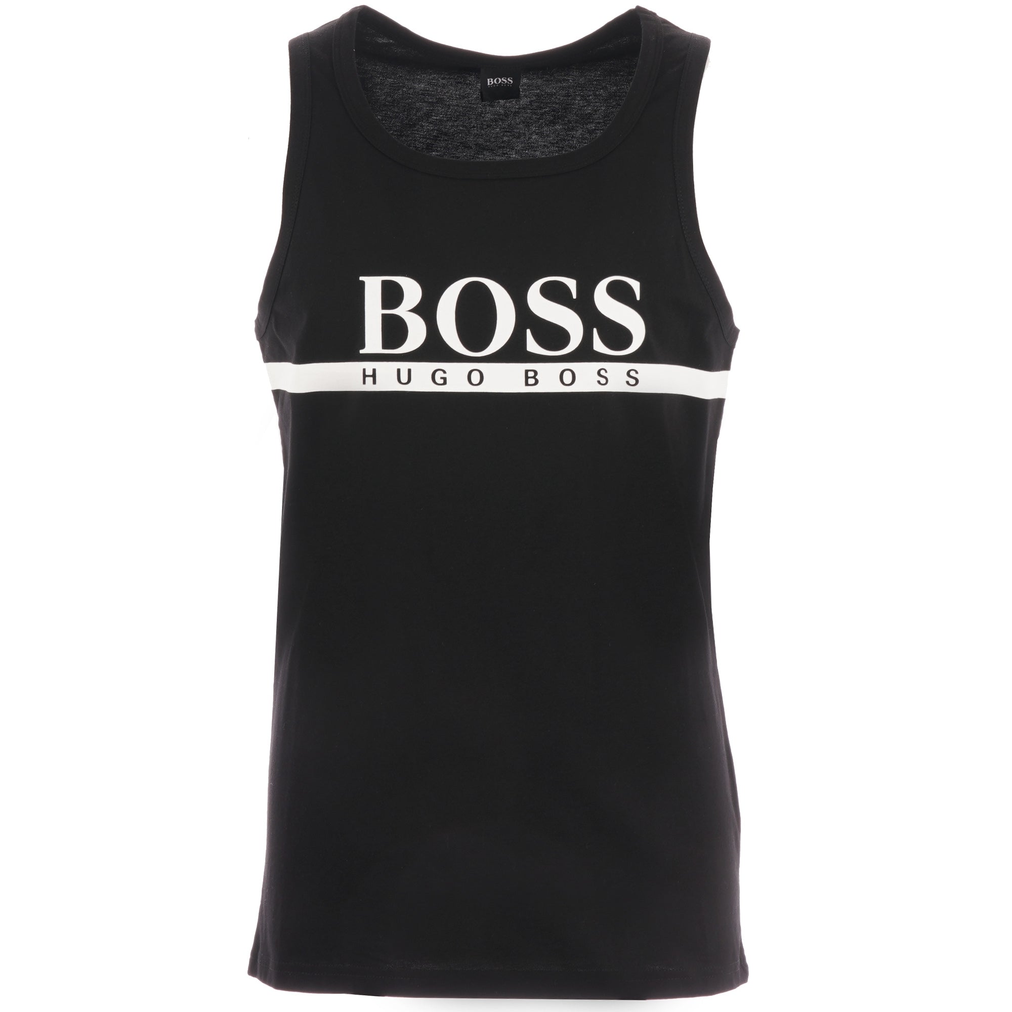 Boss Contrast Logo Tank Top - Black