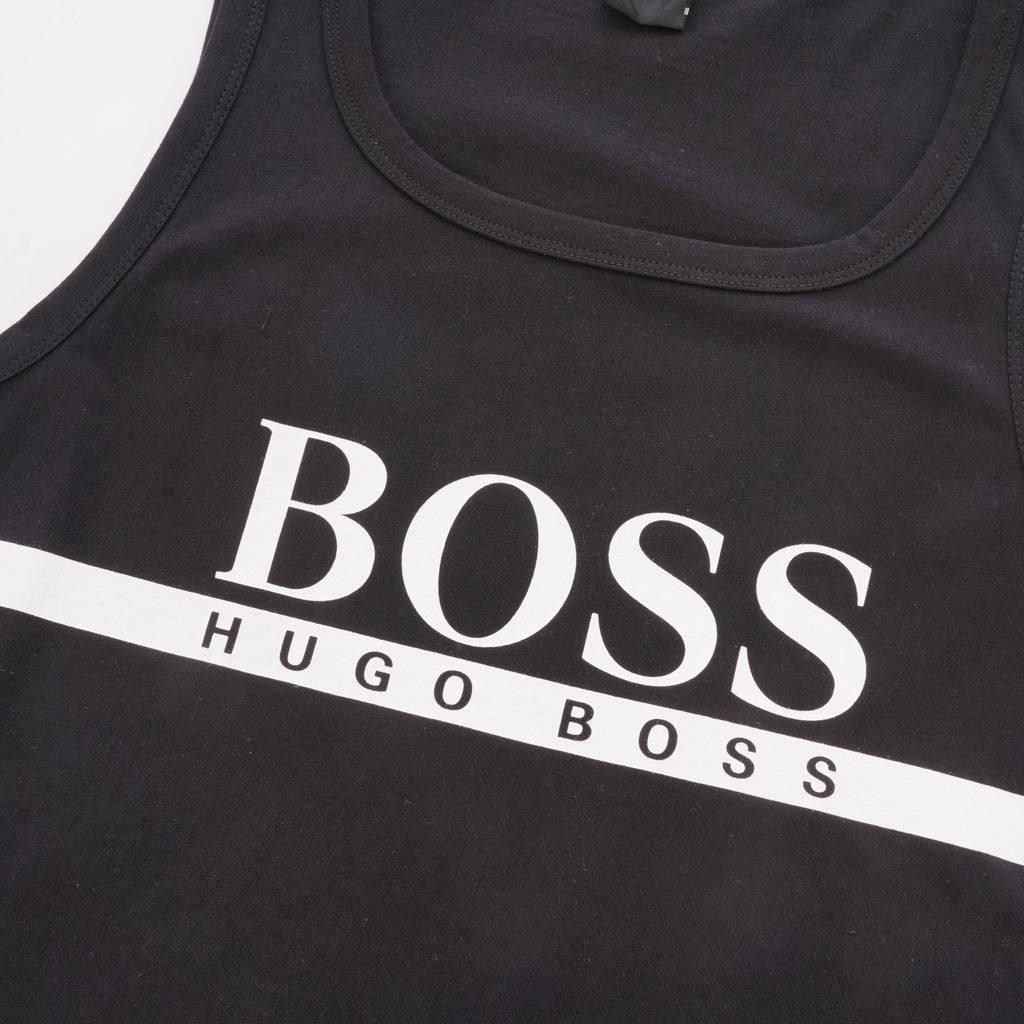 Boss Contrast Logo Tank Top - Black