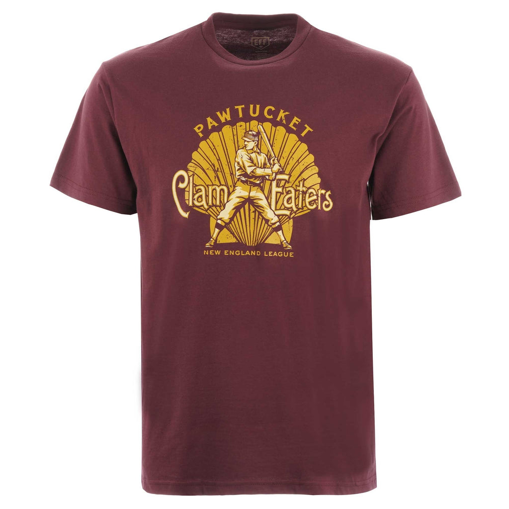Ebbets Field Flannels Pawtucket Clam Eaters 1895 T-Shirt - Burgundy