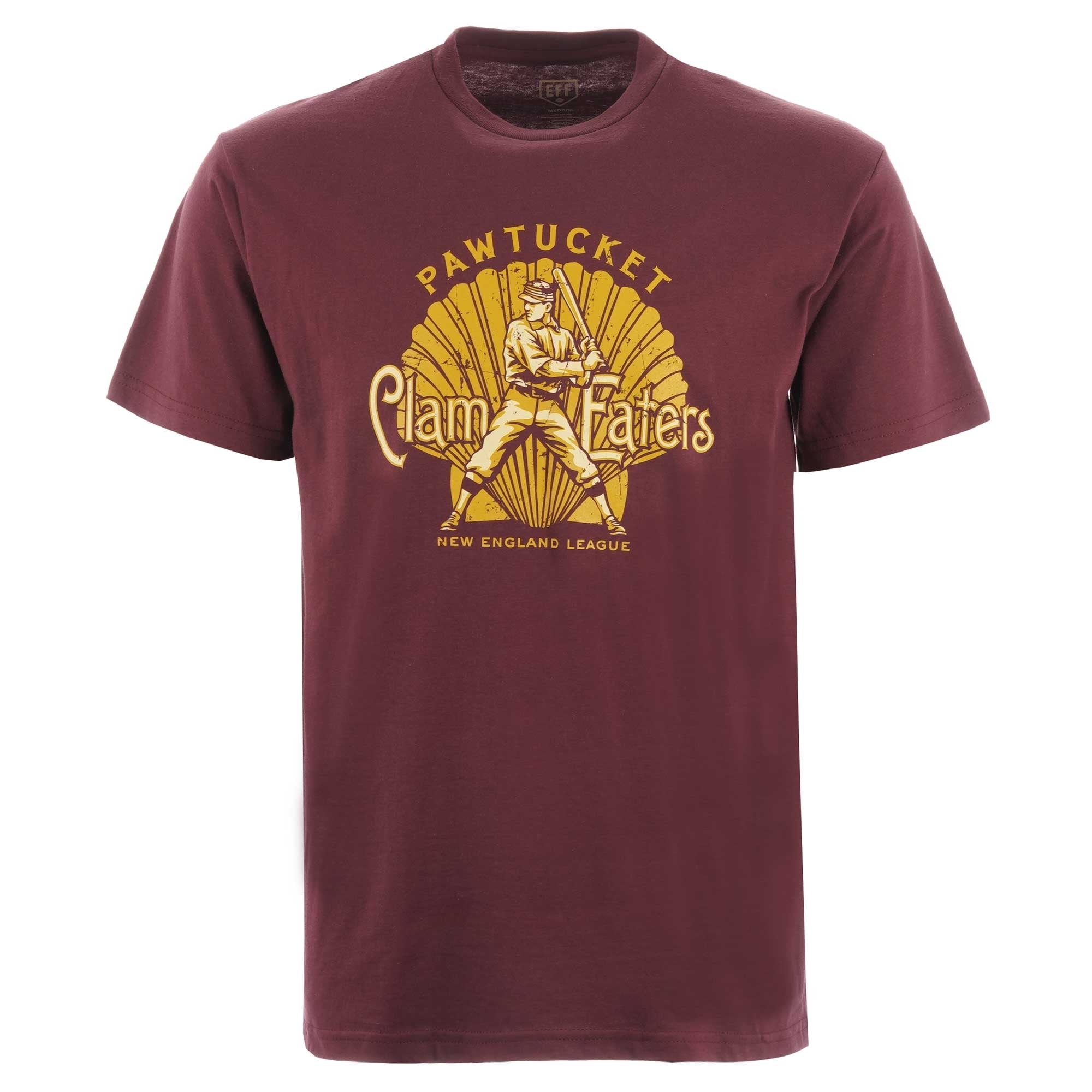 Ebbets Field Flannels Pawtucket Clam Eaters 1895 T-Shirt - Burgundy